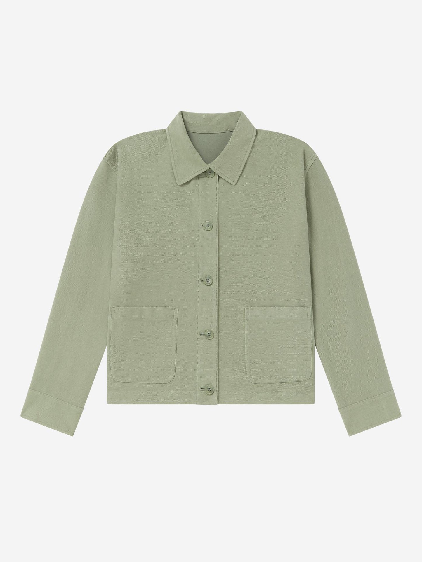 GREEN_OVERSHIRT - Flat Lay - 1 x Shots - Front