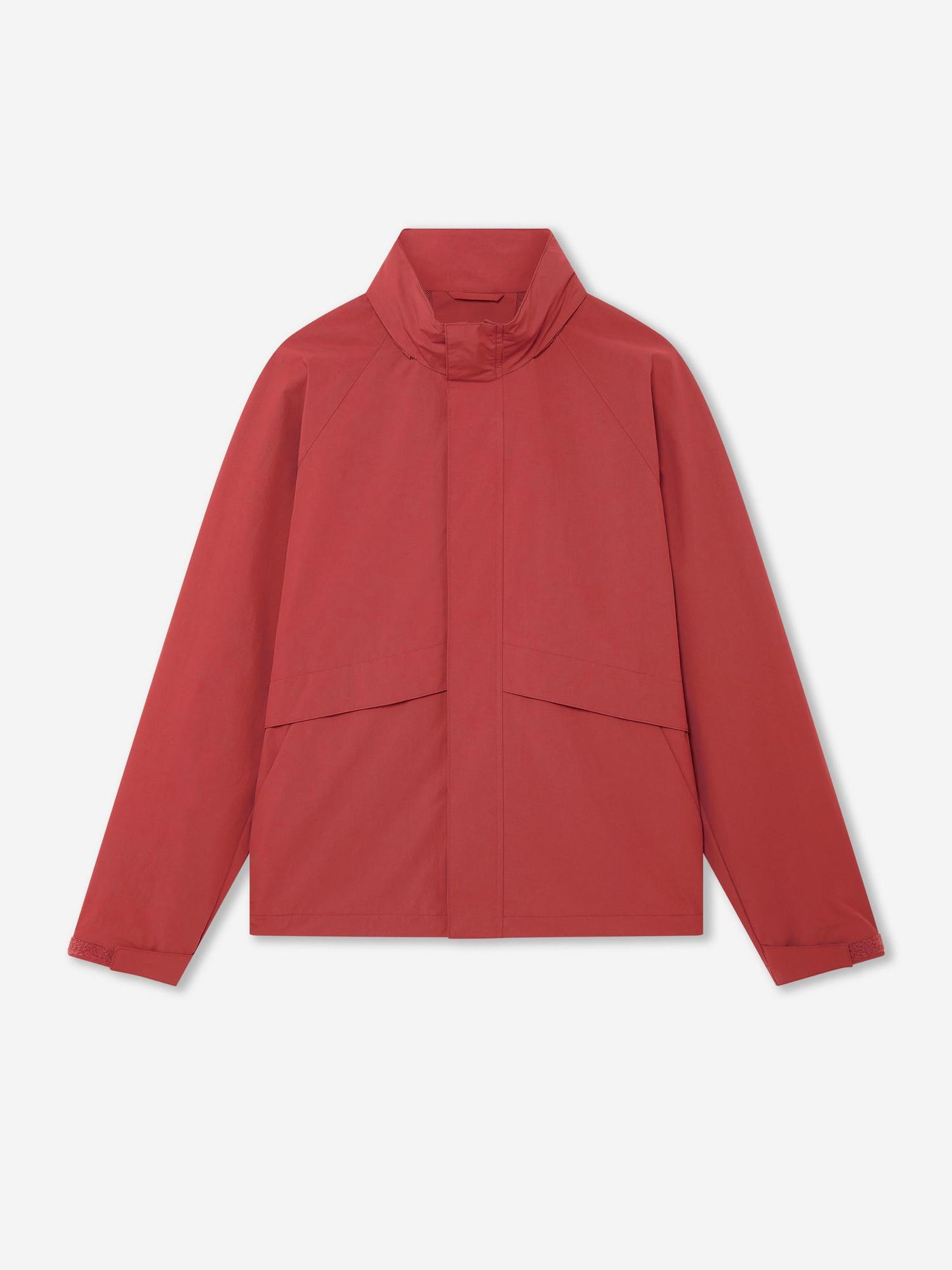 RED_HIGHNECK_JACKET - Hanging - 1 x Shots - Front