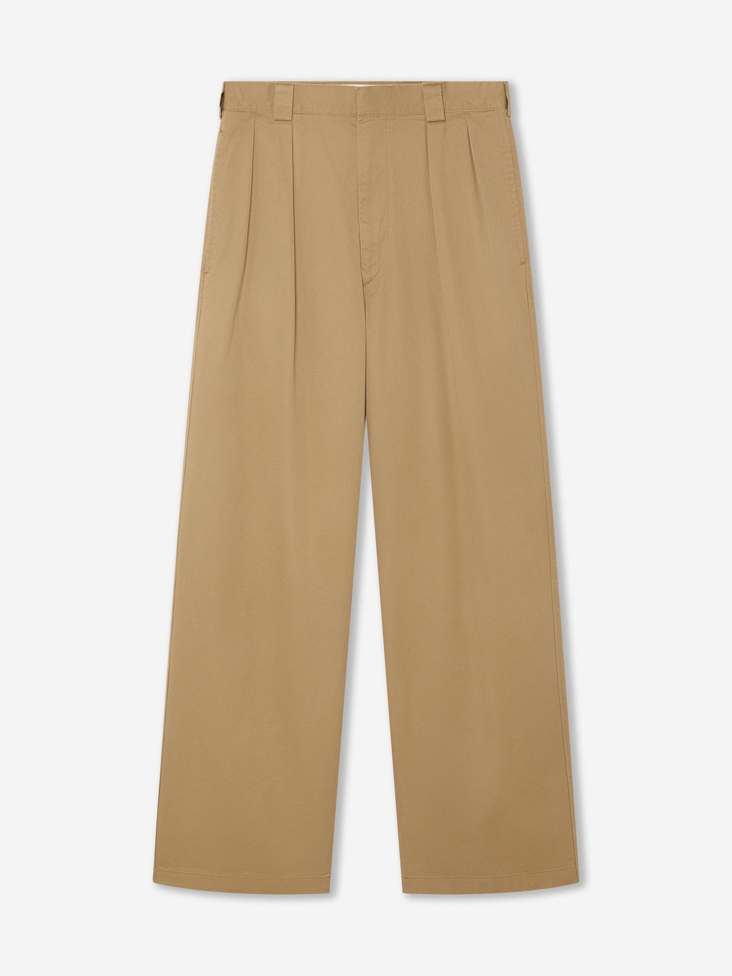 TAN_WIDELEG_TROUSER - Hanging - 1 x Shots - Front