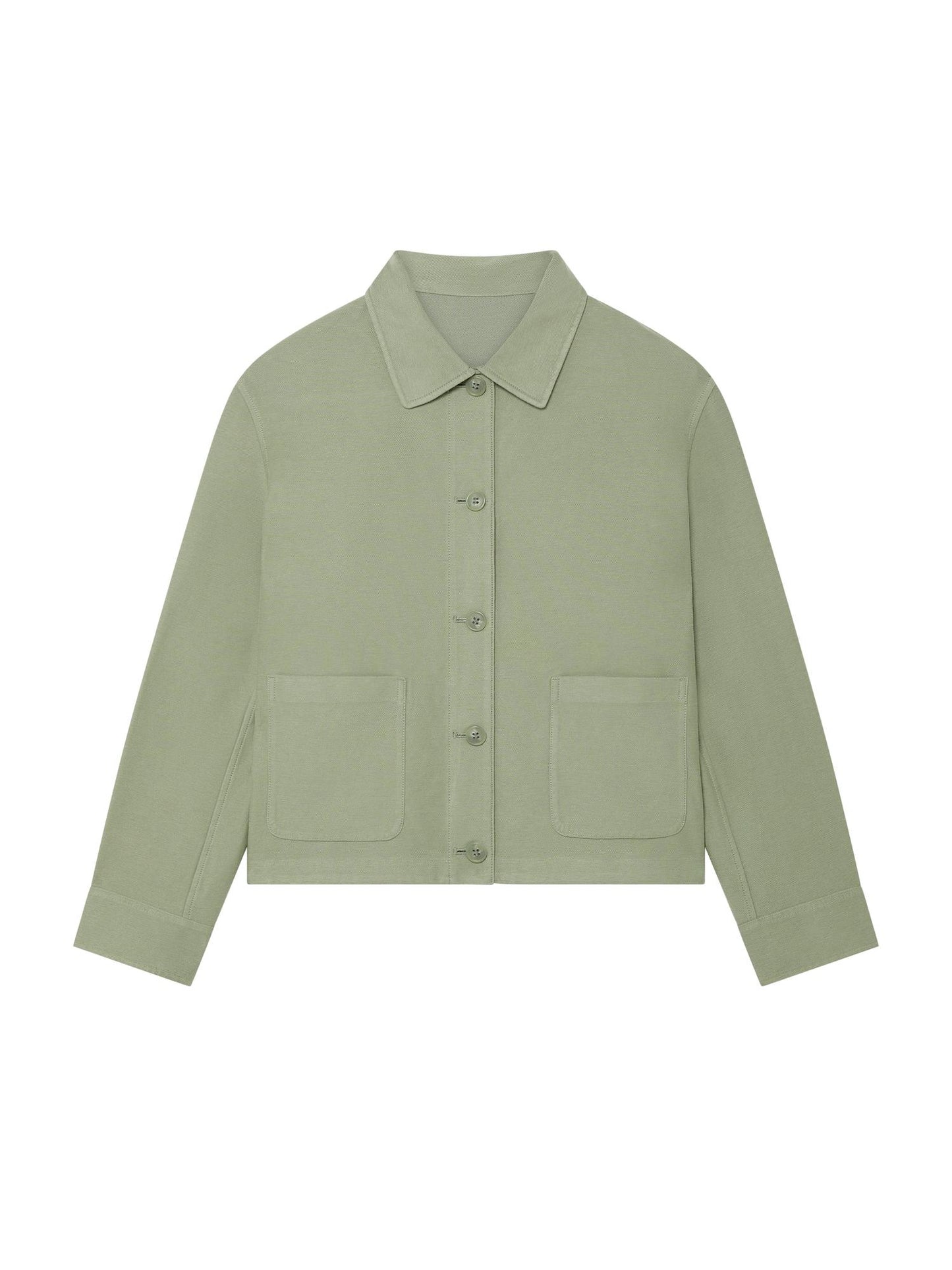 GREEN_OVERSHIRT - Hanging - 1 x Shots - Front