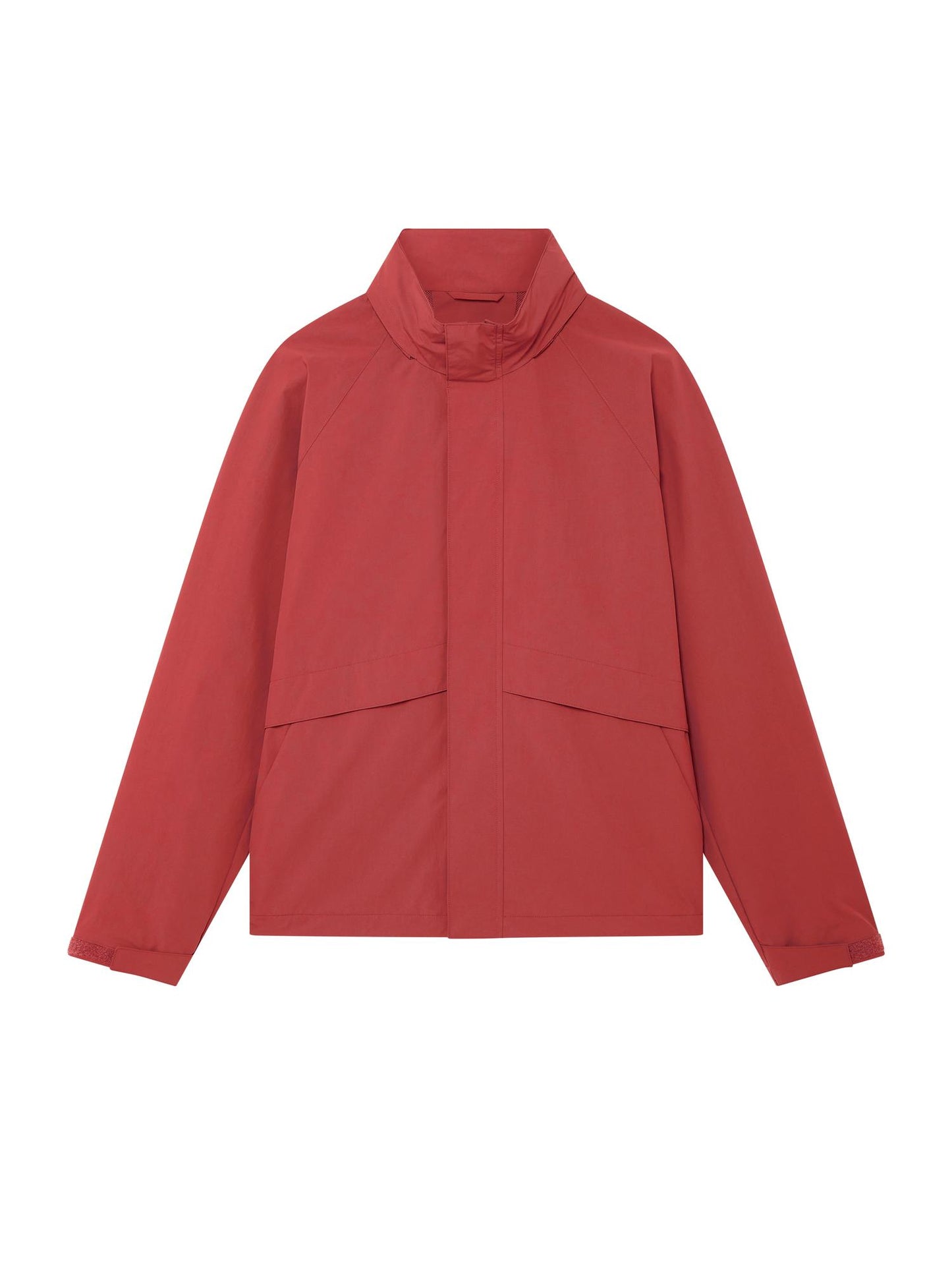 RED_HIGHNECK_JACKET - Hanging - 1 x Shots - Front