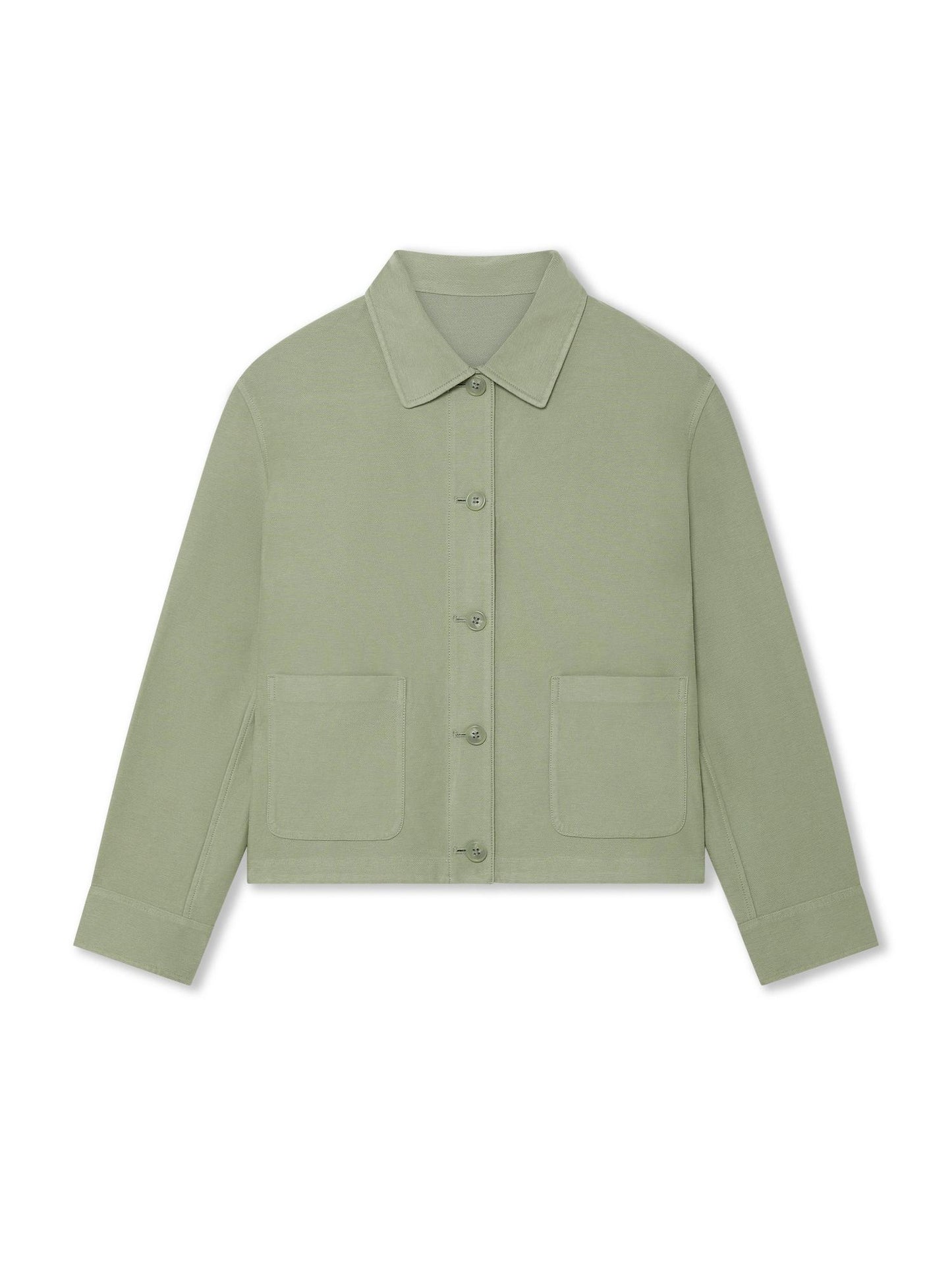 GREEN_OVERSHIRT - Hanging - 1 x Shots - Front