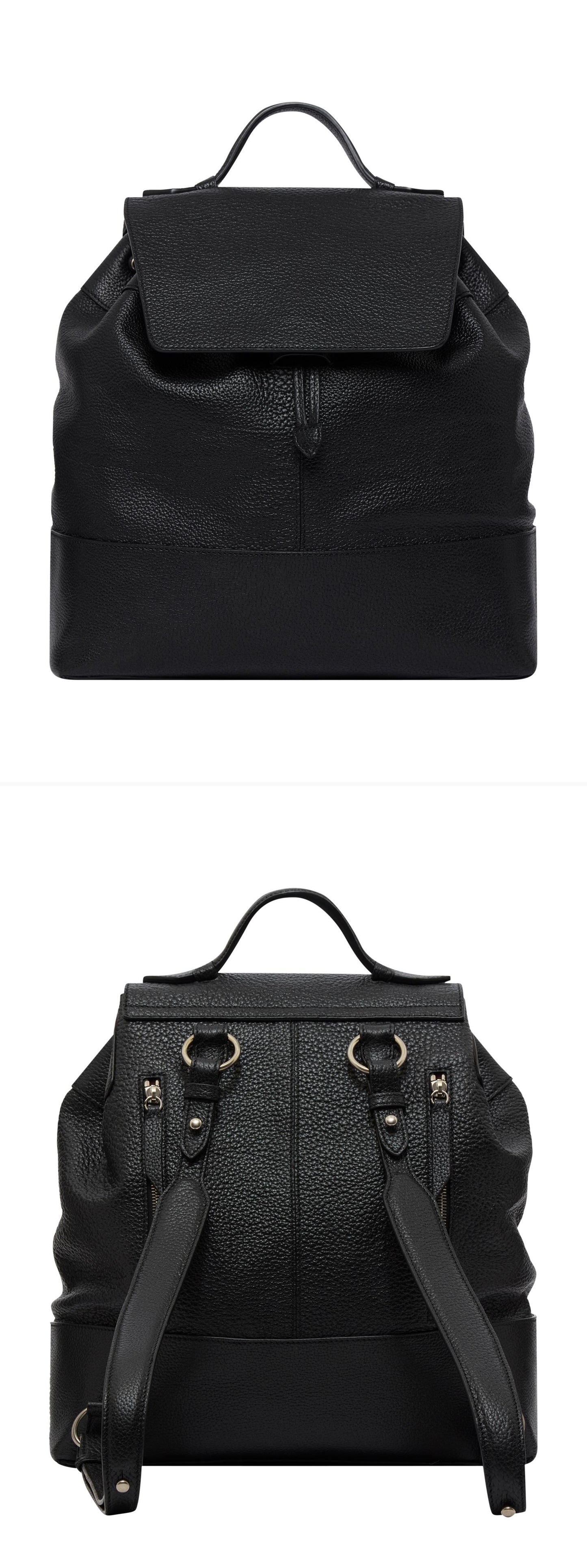 BLACK_GLIDE_BULL_CALFSKIN_BACKPACK - Acc - 2 x Shots - Front + Back