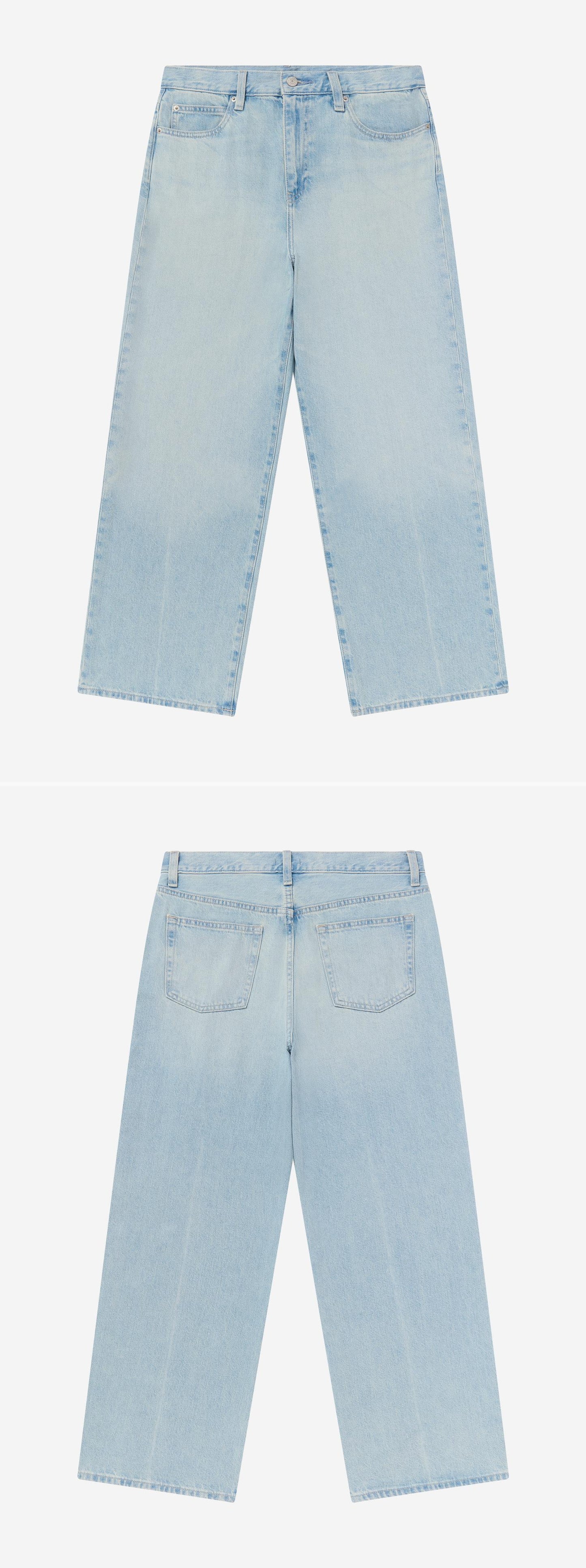 DENIM_JEANS - Flat Lay - 2 x Shots - Front + Back