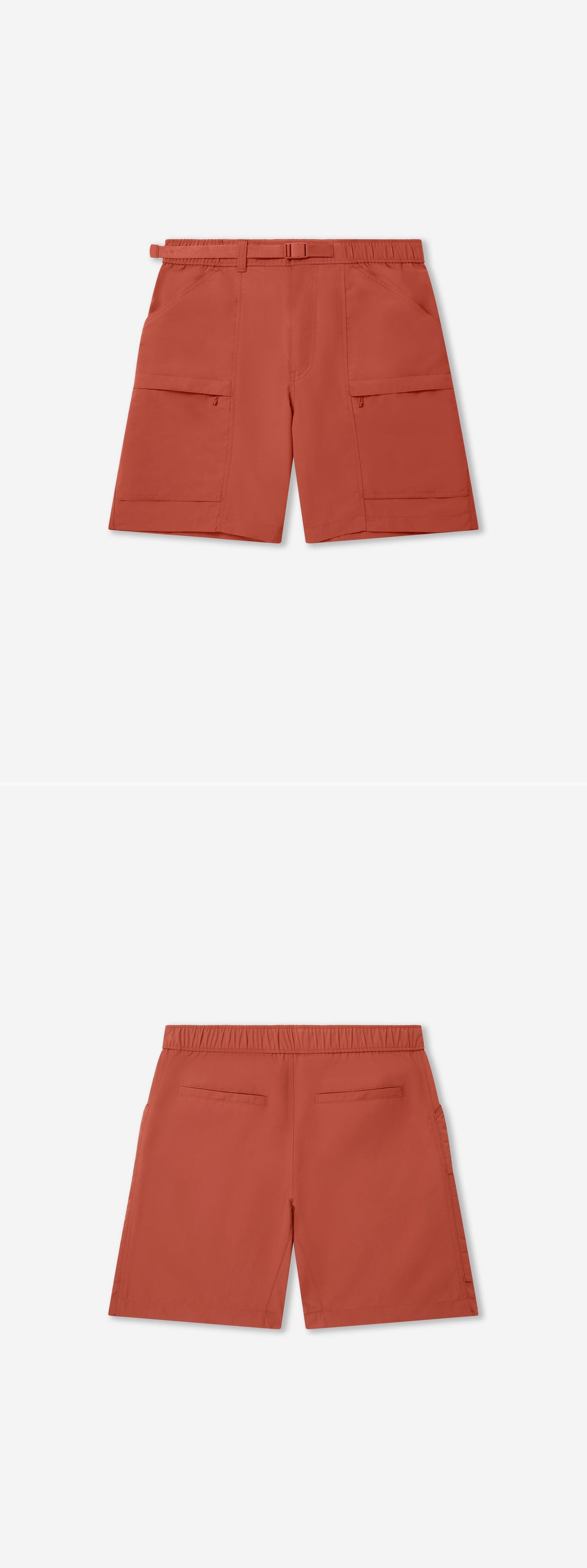 ORANGE_SHORT - Flat Lay - 2 x Shots - Front + Back