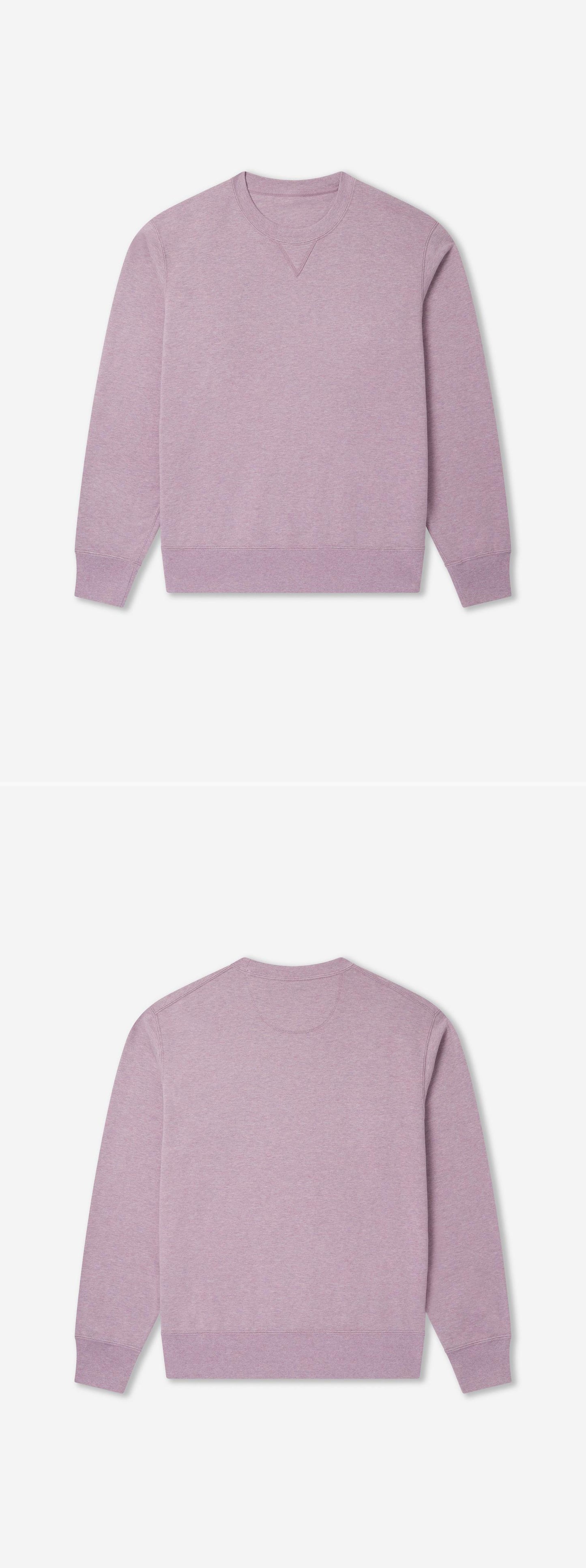 PURPLE_SWEATSHIRT - Flat Lay - 2 x Shots - Front + Back