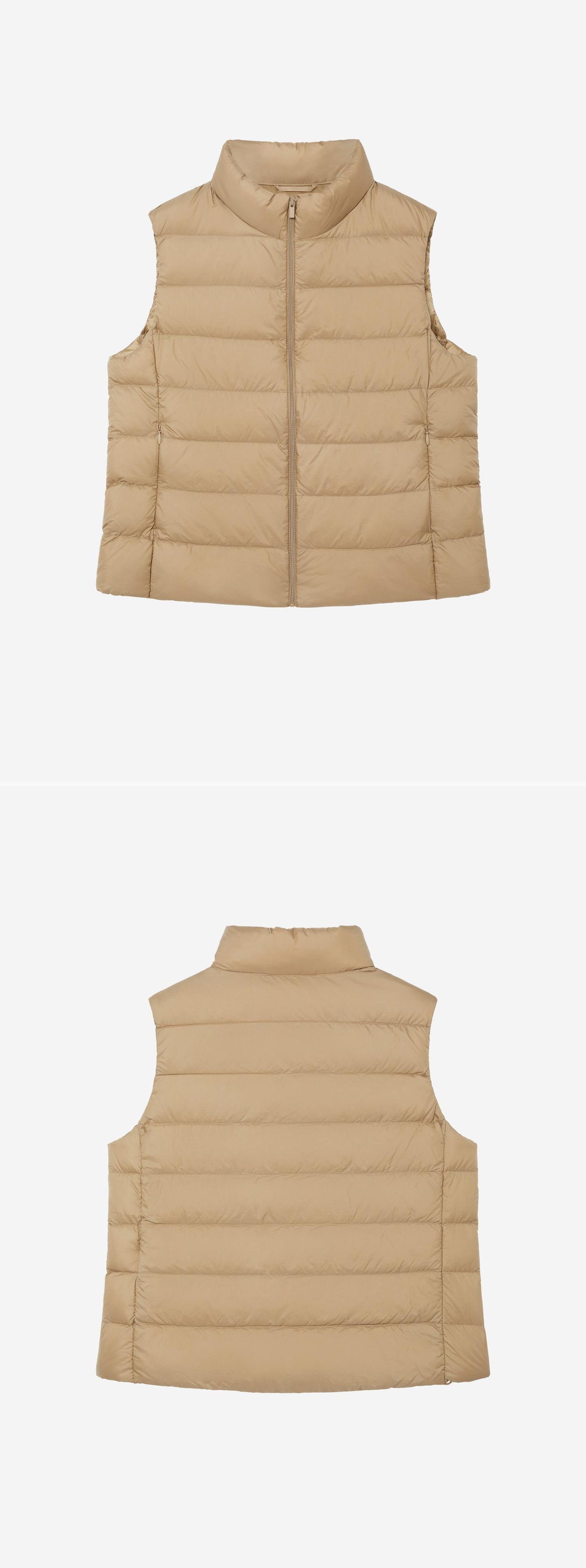 BEIGE_GILLET - Hanging - 2 x Shots - Front + Back