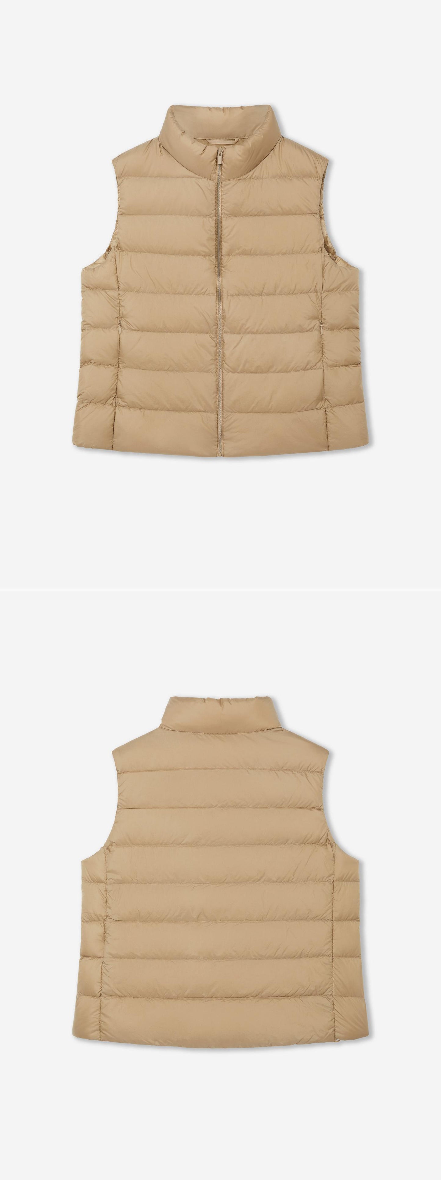 BEIGE_GILLET - Hanging - 2 x Shots - Front + Back