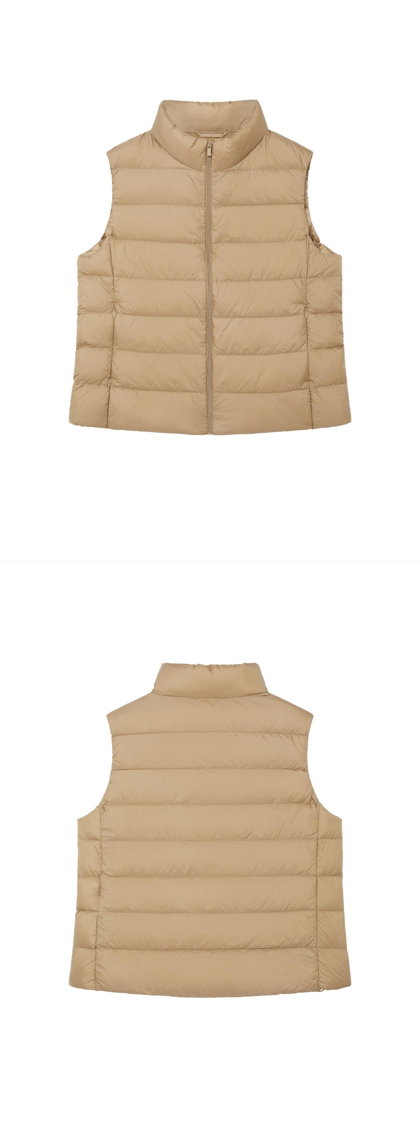 BEIGE_GILLET - Hanging - 2 x Shots - Front + Back