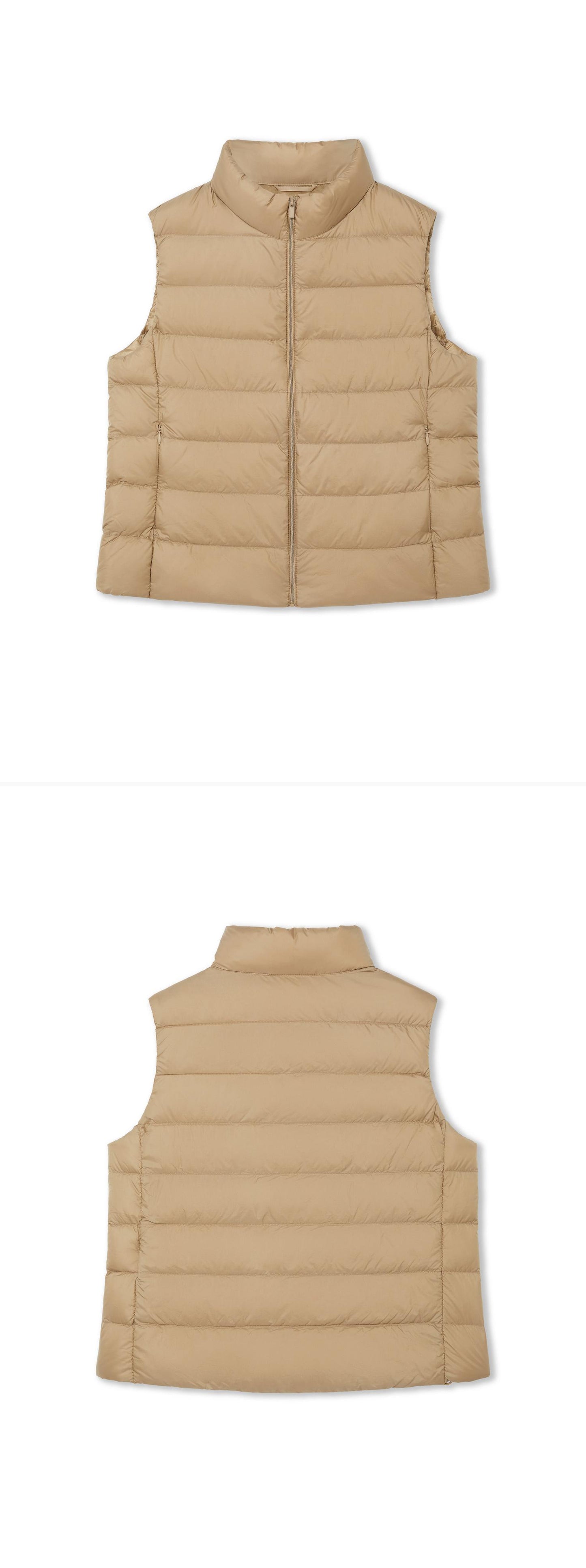 BEIGE_GILLET - Hanging - 2 x Shots - Front + Back