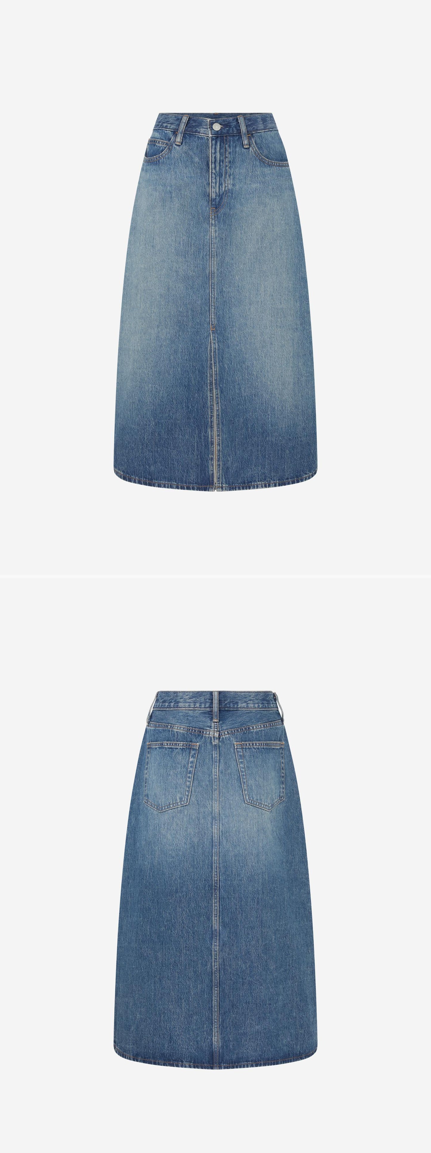 DENIM_SKIRT - Mannequin - 2 x Shots - Front + Back