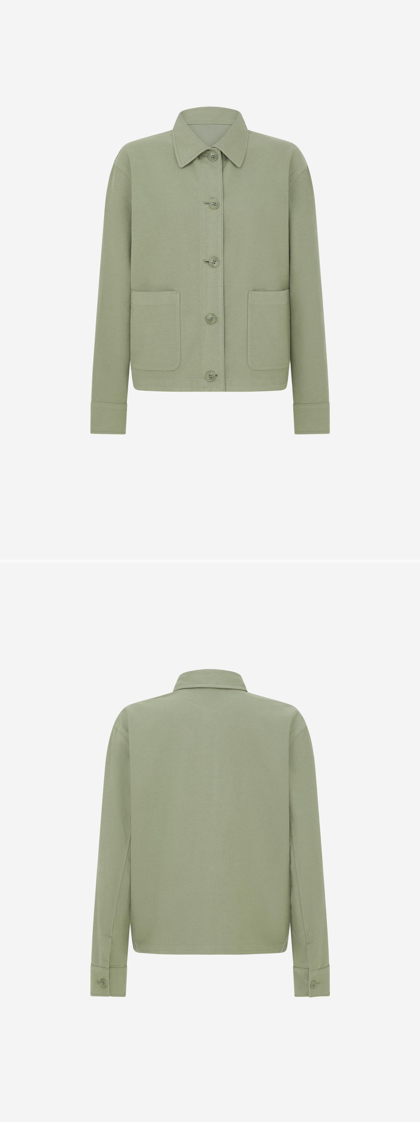 GREEN_OVERSHIRT - Mannequin - 2 x Shots - Front + Back