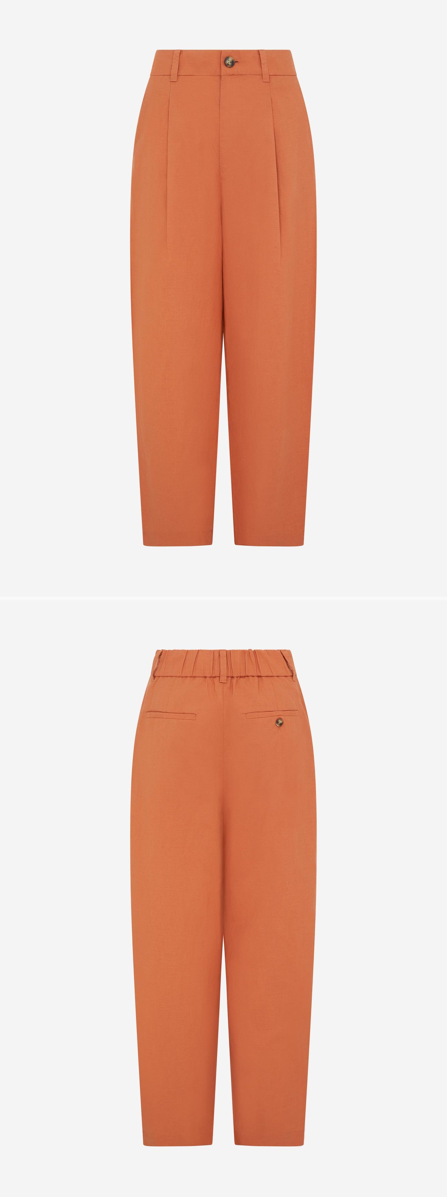 ORANGE_WIDELEG_TROUSER - Mannequin - 2 x Shots - Front + Back
