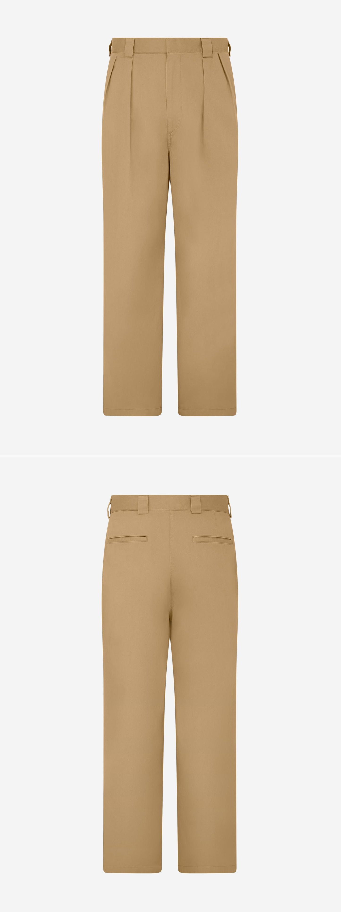 TAN_WIDELEG_TROUSER - Mannequin - 2 x Shots - Front + Back