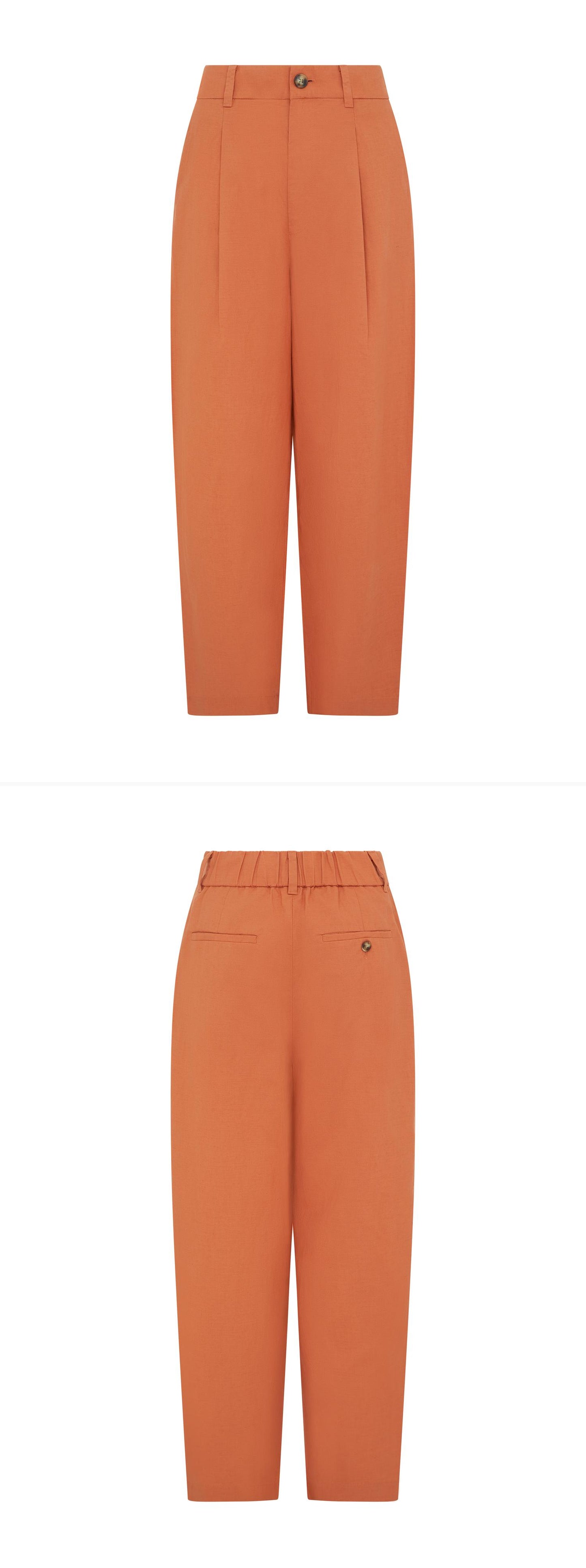 ORANGE_WIDELEG_TROUSER - Mannequin - 2 x Shots - Front + Back