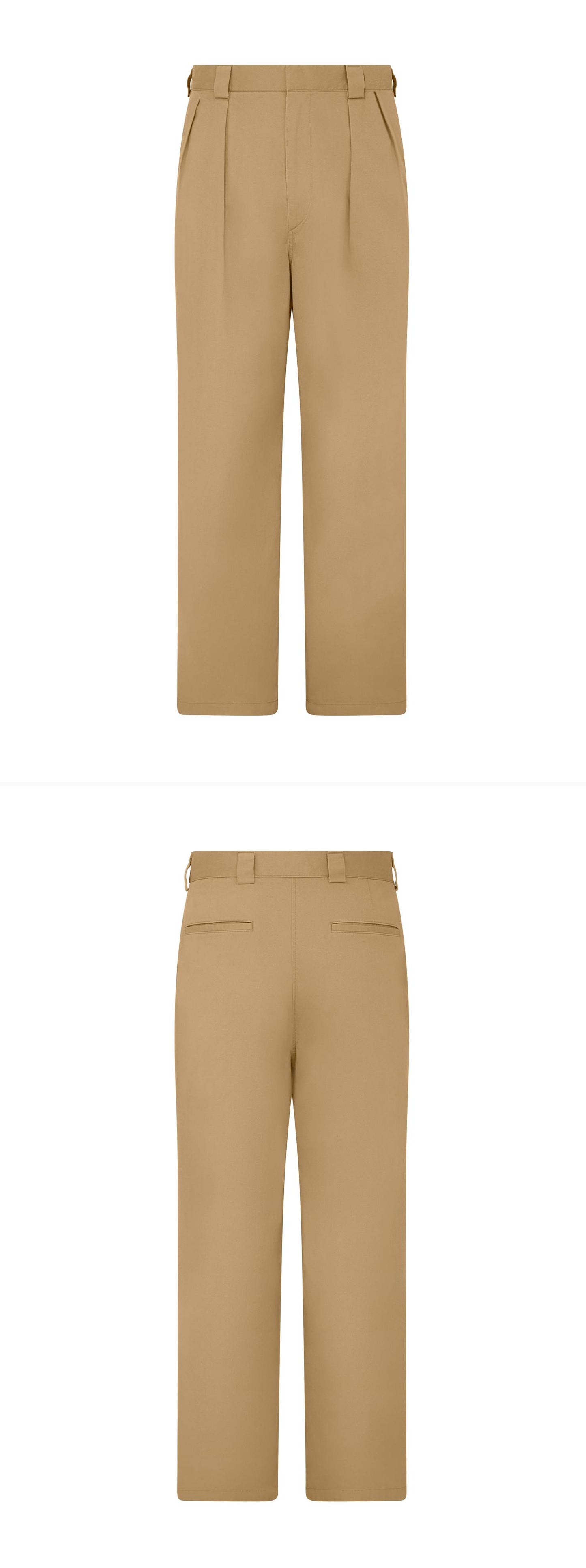 TAN_WIDELEG_TROUSER - Mannequin - 2 x Shots - Front + Back