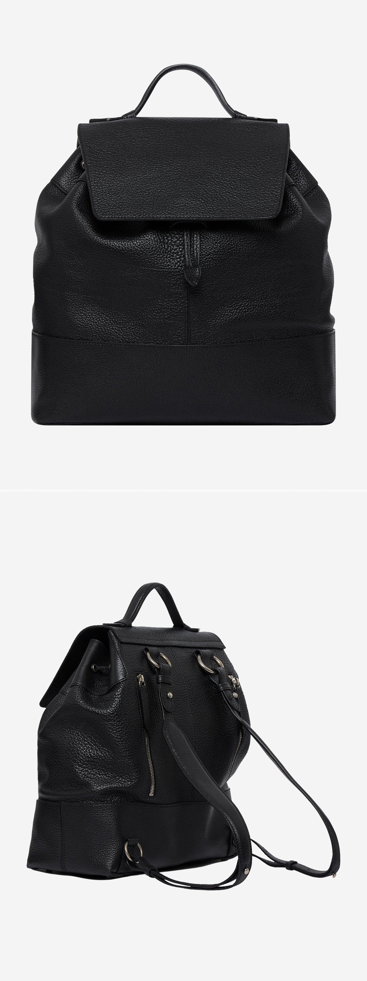 BLACK_GLIDE_BULL_CALFSKIN_BACKPACK - Acc - 2 x Shots - Front + Side