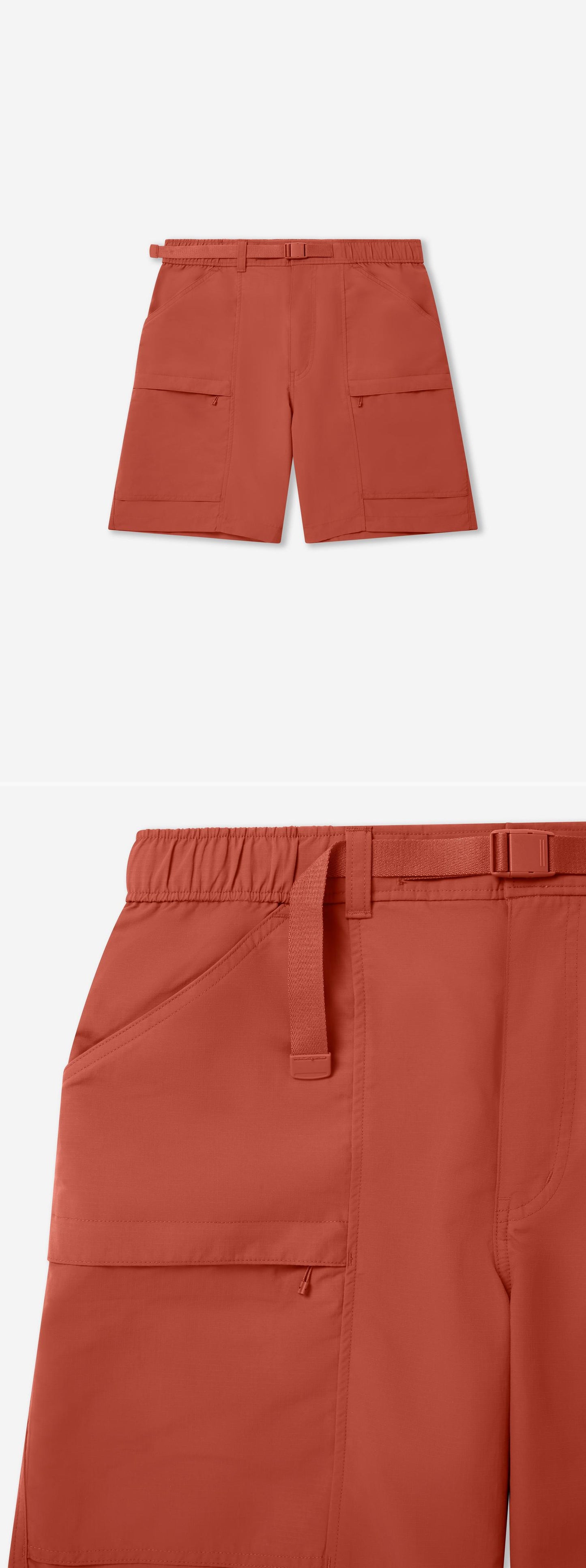 ORANGE_SHORT - Flat Lay - 2 x Shots - Front + Detail A