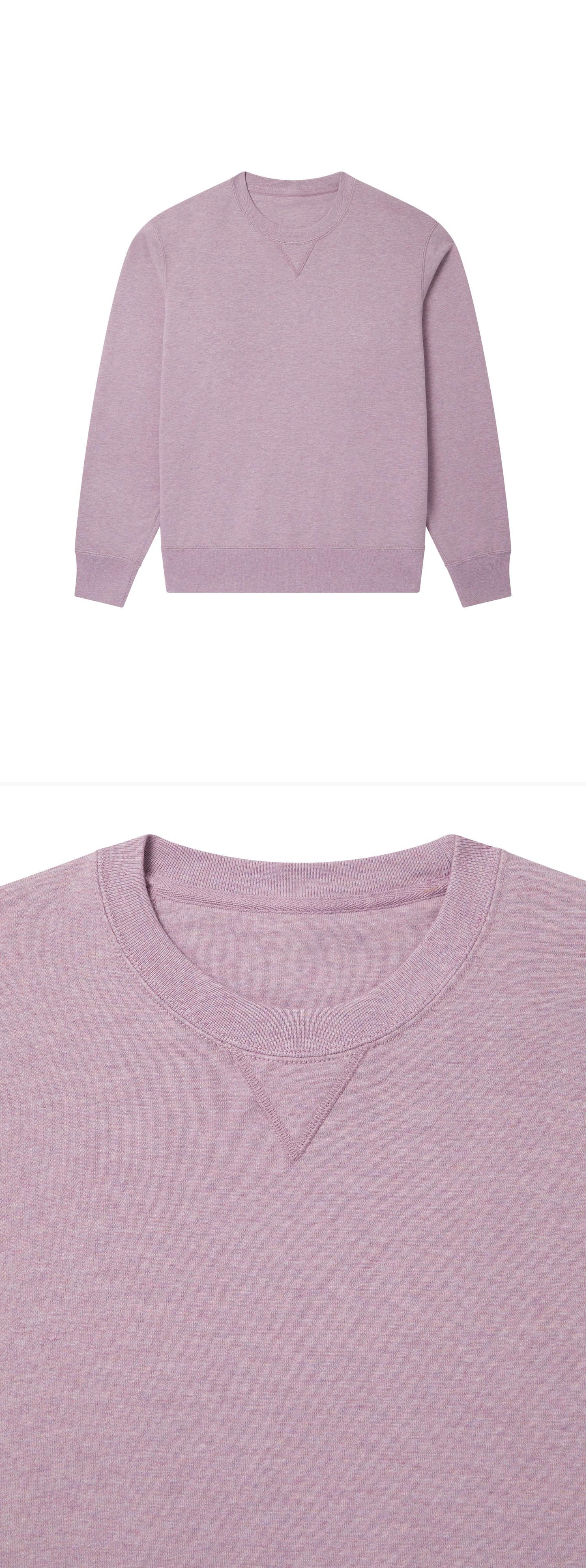 PURPLE_SWEATSHIRT - Flat Lay - 2 x Shots - Front + Detail A