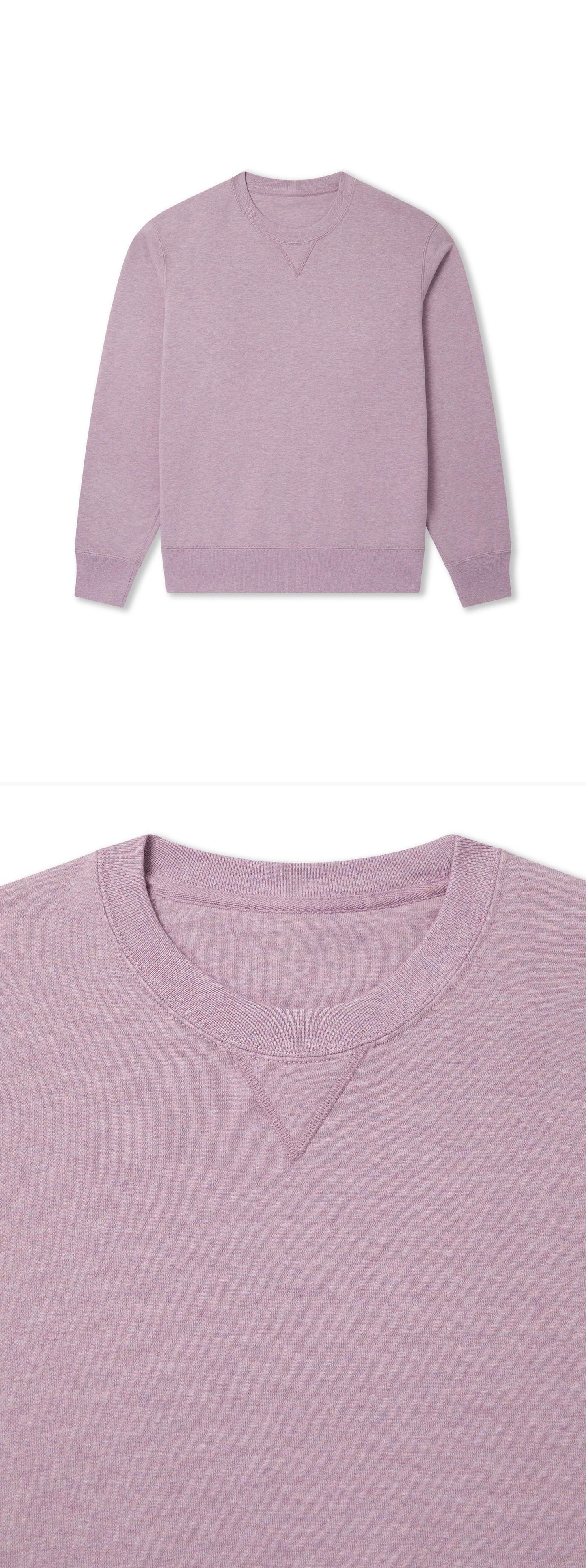 PURPLE_SWEATSHIRT - Flat Lay - 2 x Shots - Front + Detail A