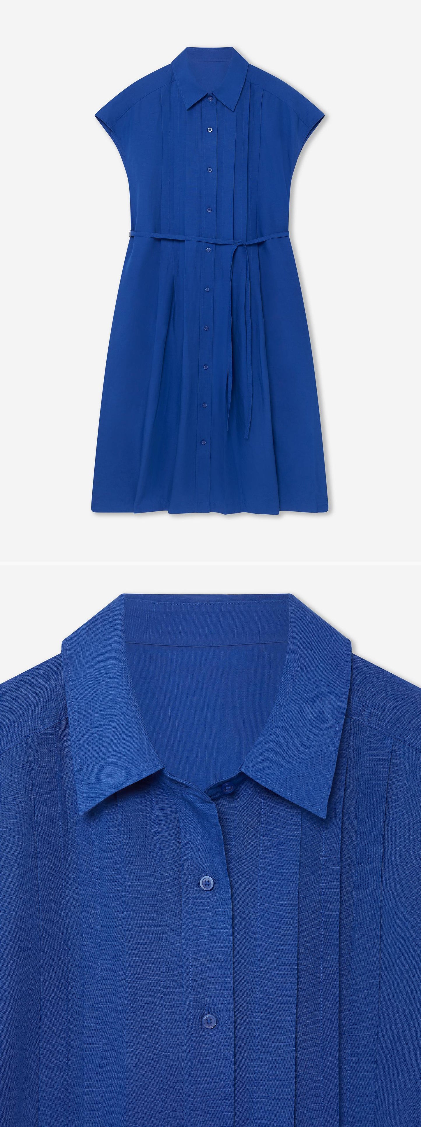 BLUE_DRESS - Hanging - 2 x Shots - Front + Detail A