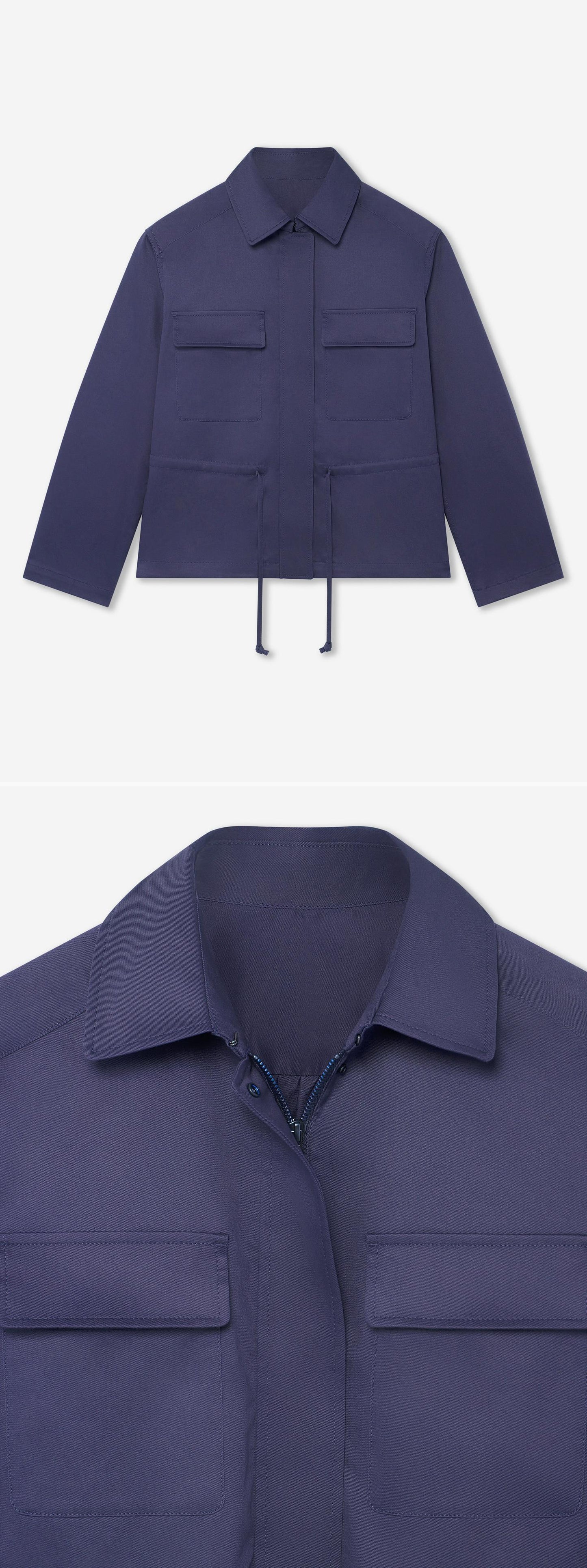 BLUE_JACKET - Hanging - 2 x Shots - Front + Detail A