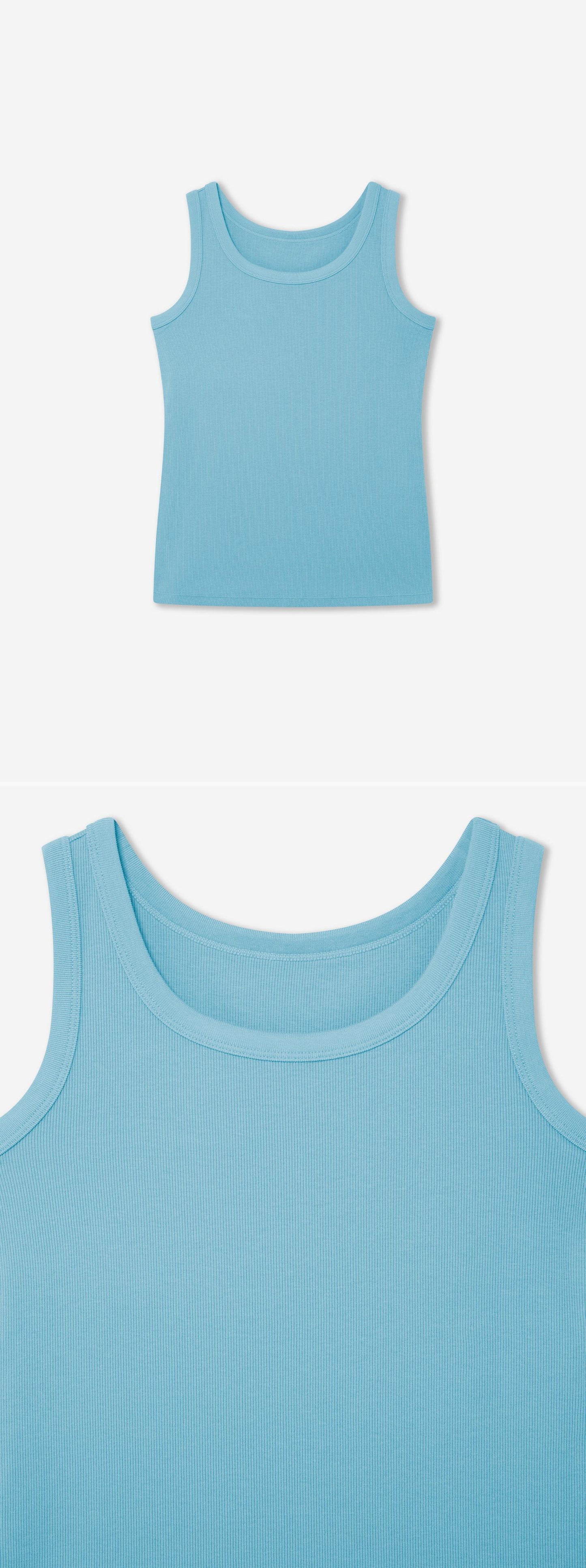 TURQUOISE_VEST - Hanging - 2 x Shots - Front + Detail A