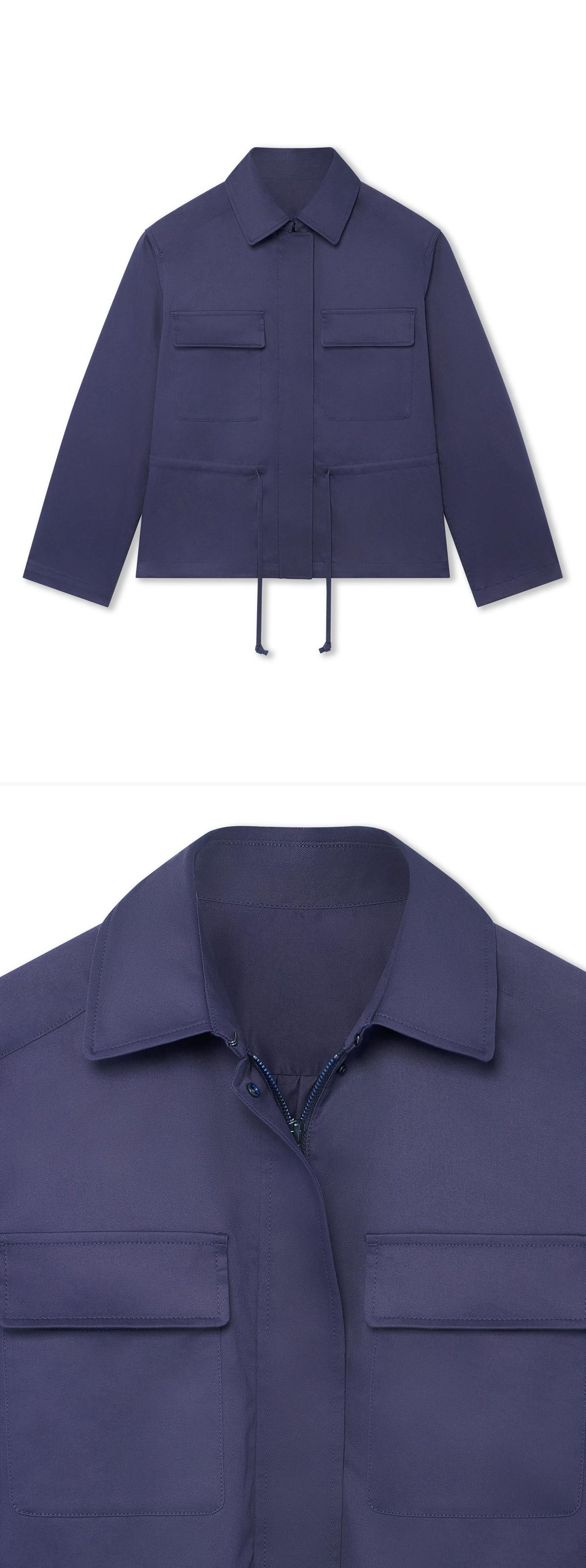 BLUE_JACKET - Hanging - 2 x Shots - Front + Detail A