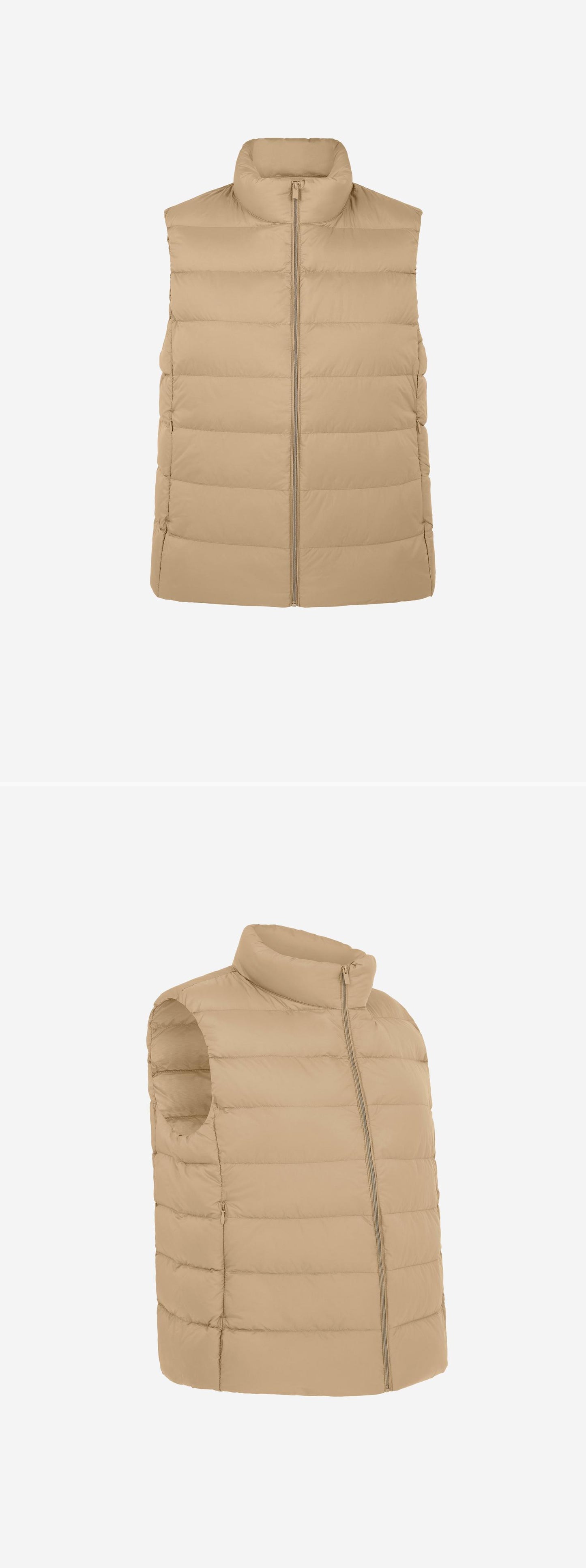 BEIGE_GILLET - Mannequin - 2 x Shots - Front + Angle