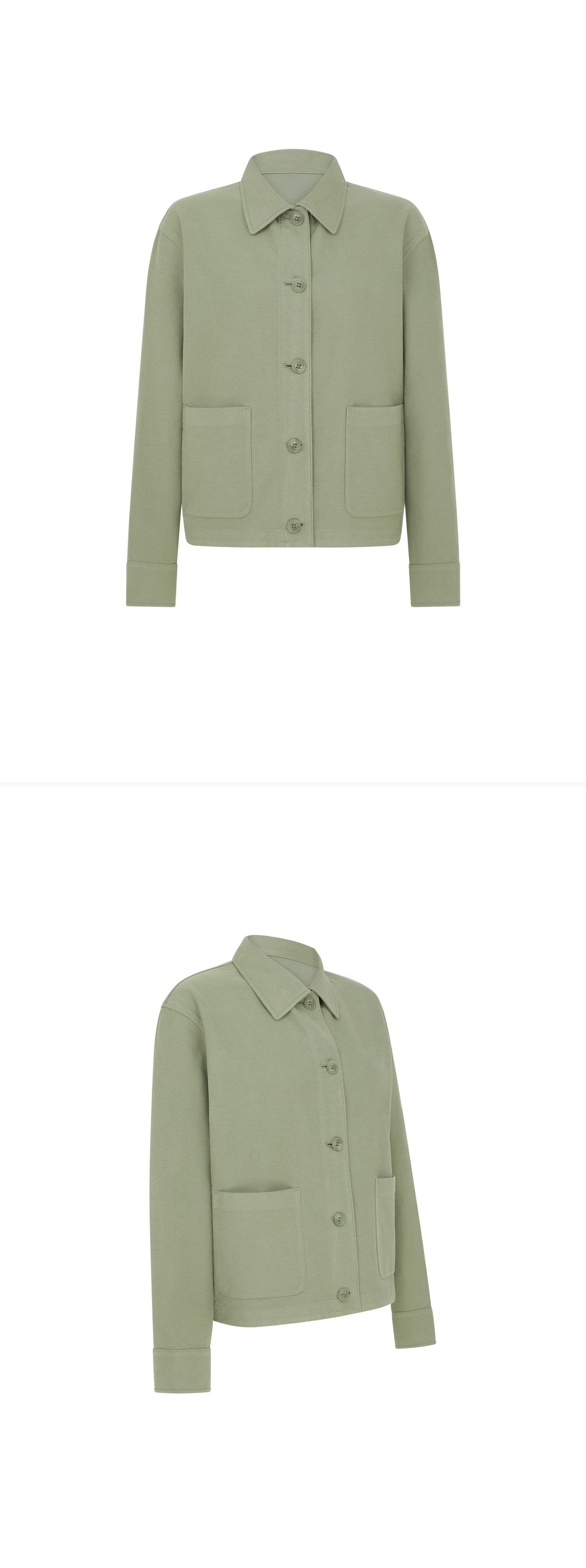 GREEN_OVERSHIRT - Mannequin - 2 x Shots - Front + Angle