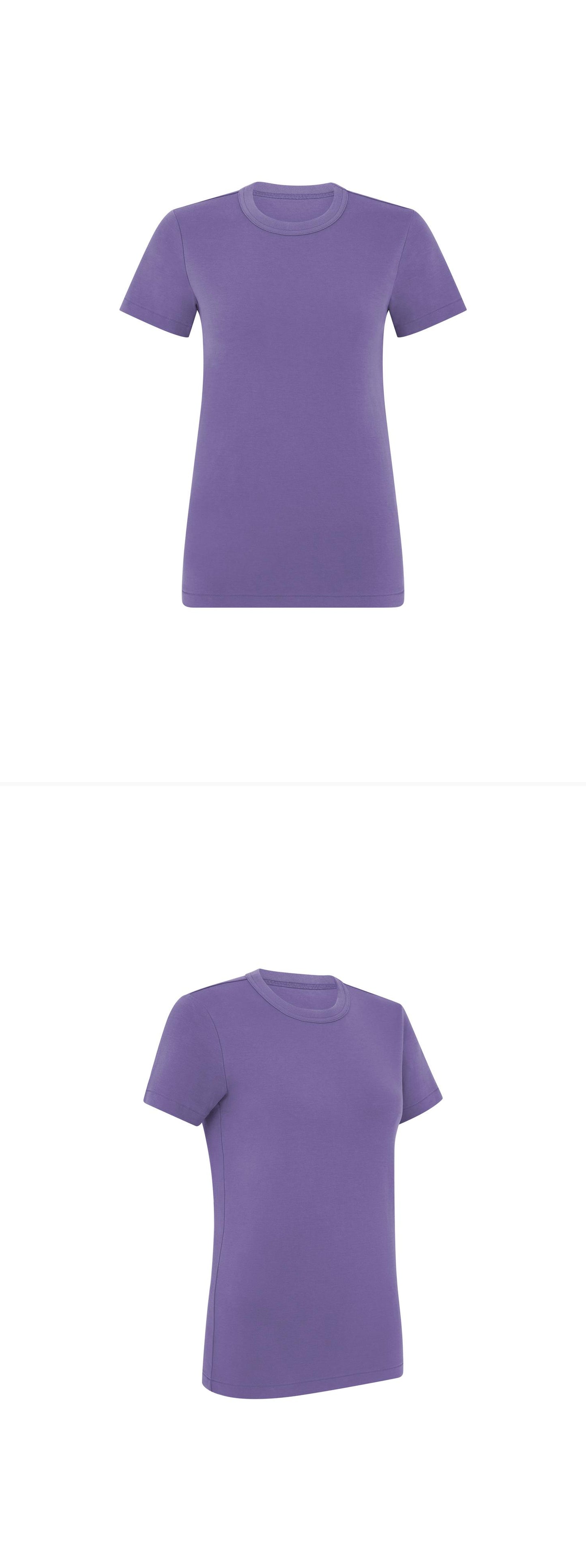 PURPLE_TSHIRT - Mannequin - 2 x Shots - Front + Angle