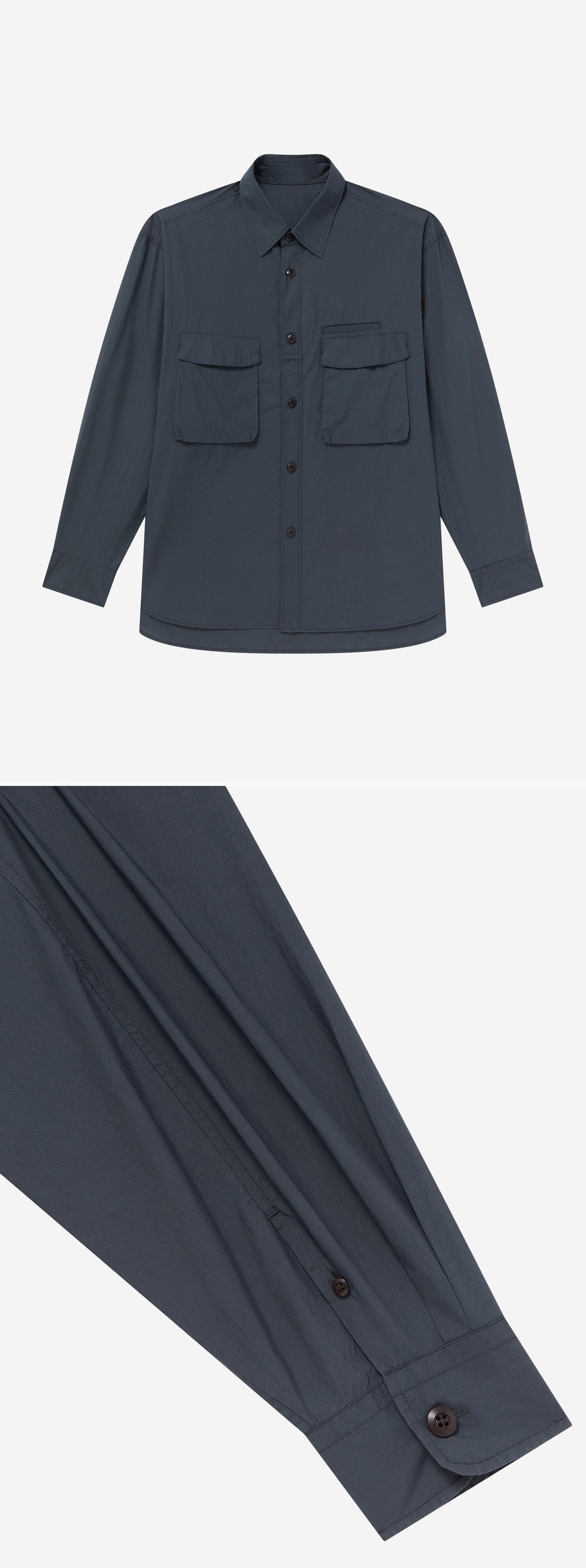 POCKET_SHIRT - Flat Lay - 2 x Shots - Front + Detail B