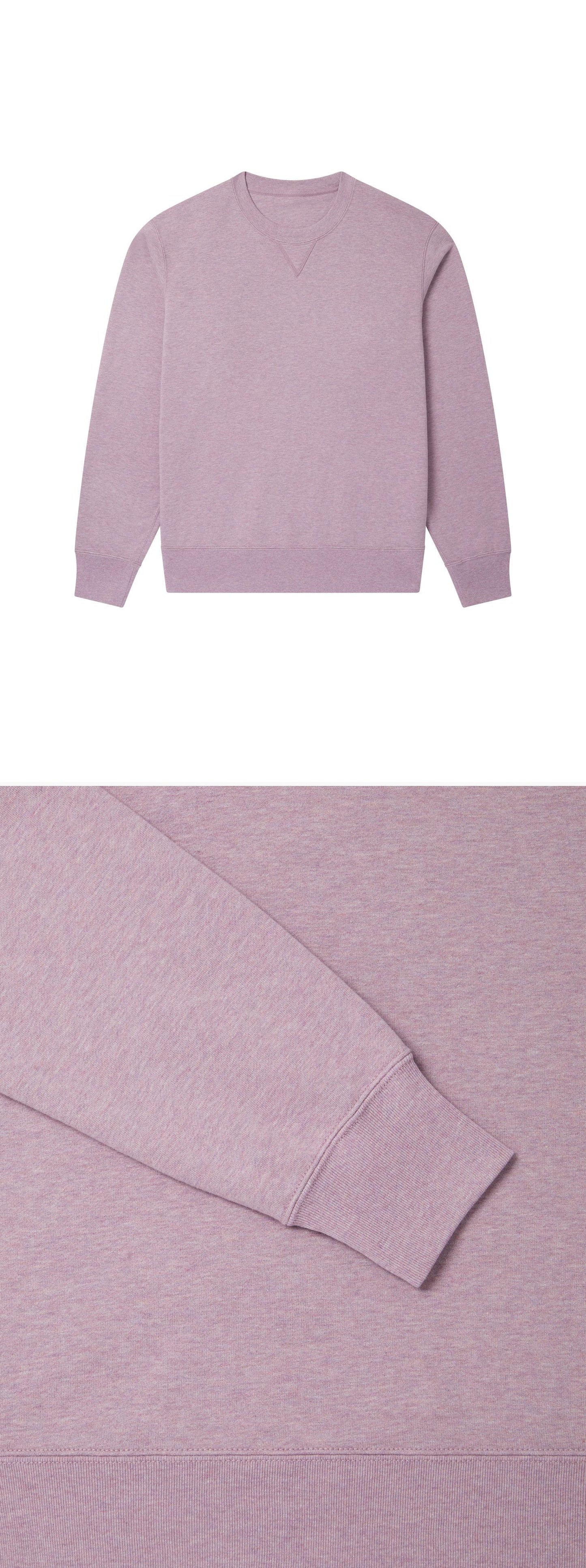 PURPLE_SWEATSHIRT - Flat Lay - 2 x Shots - Front + Detail B