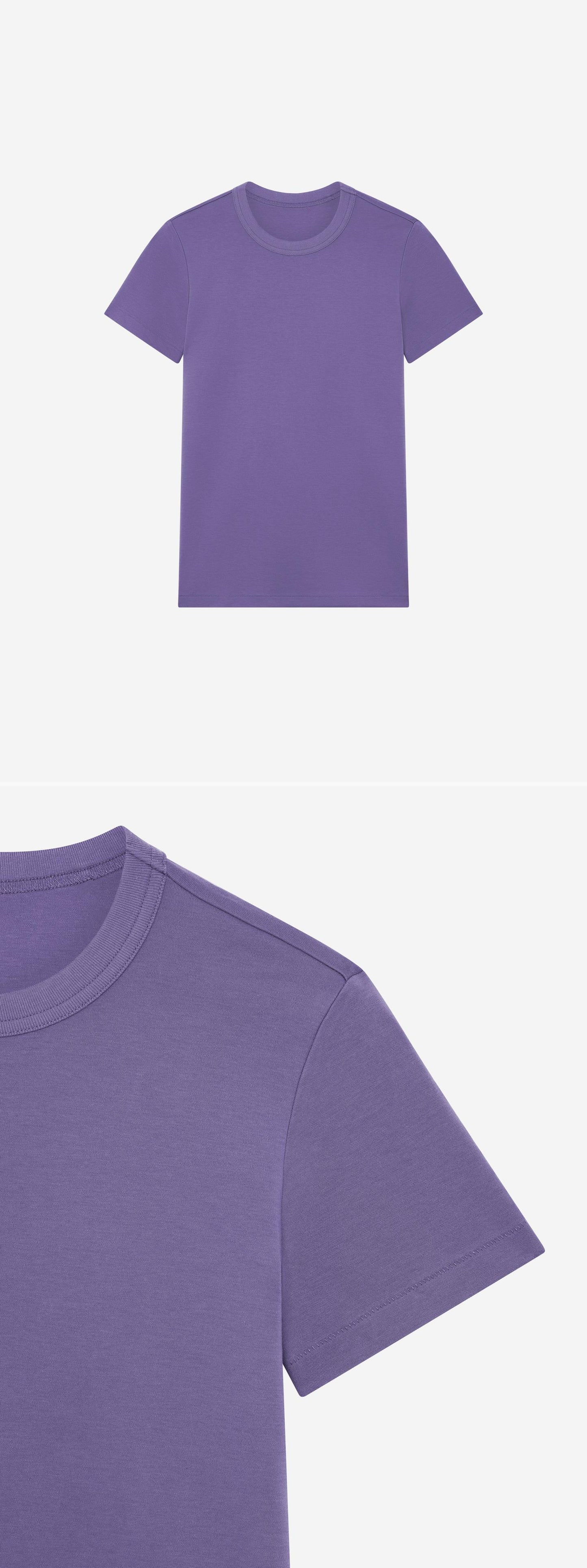 PURPLE_TSHIRT - Hanging - 2 x Shots - Front + Detail B