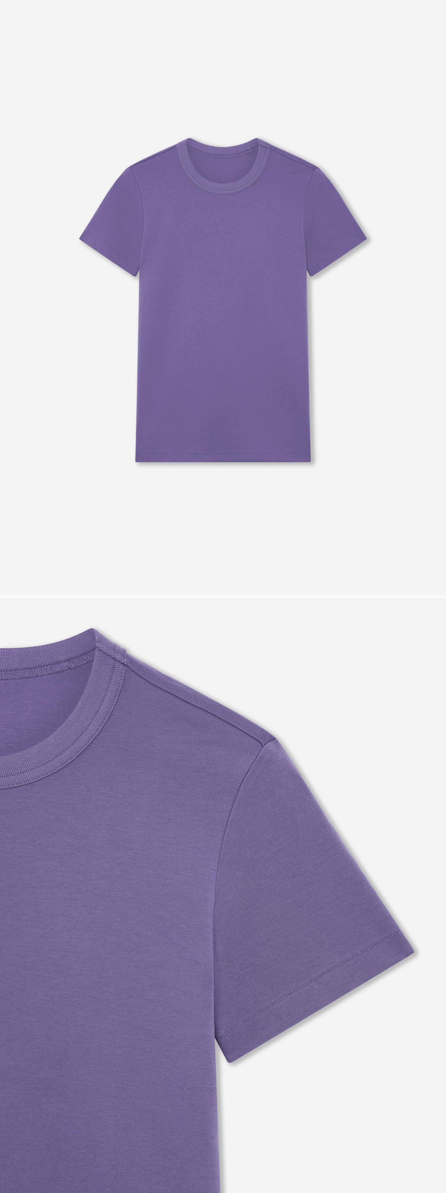 PURPLE_TSHIRT - Hanging - 2 x Shots - Front + Detail B