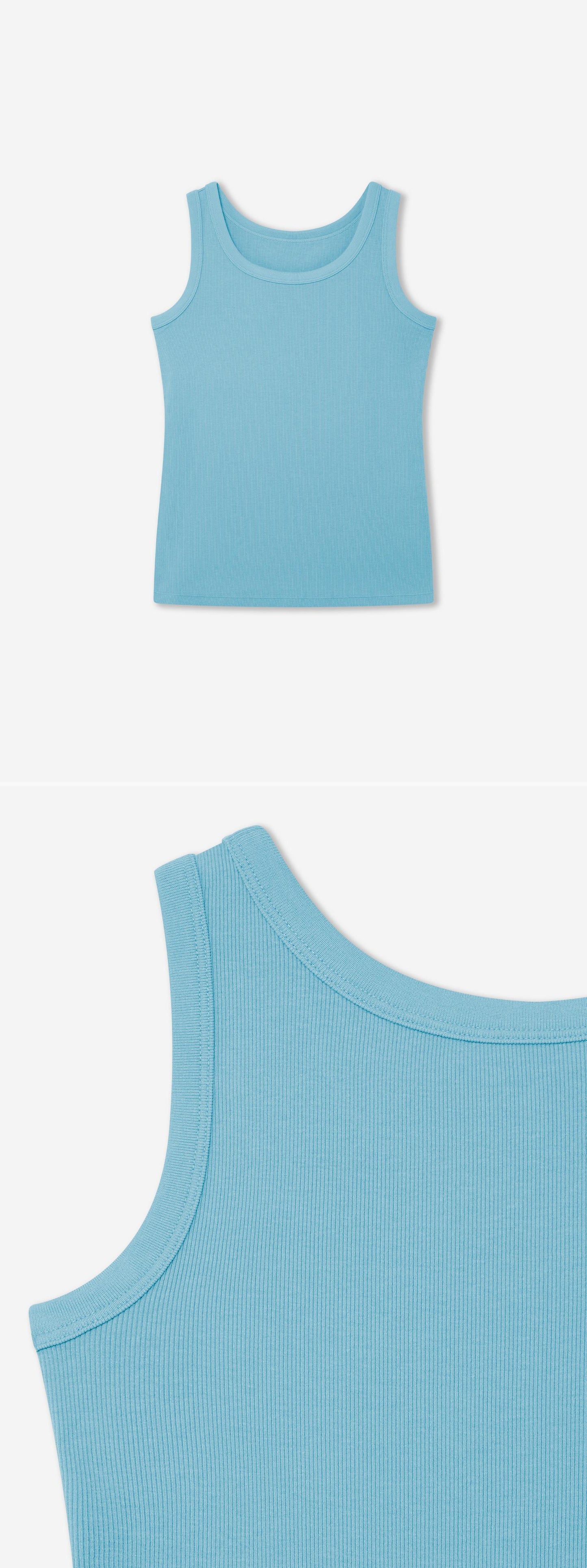 TURQUOISE_VEST - Hanging - 2 x Shots - Front + Detail B