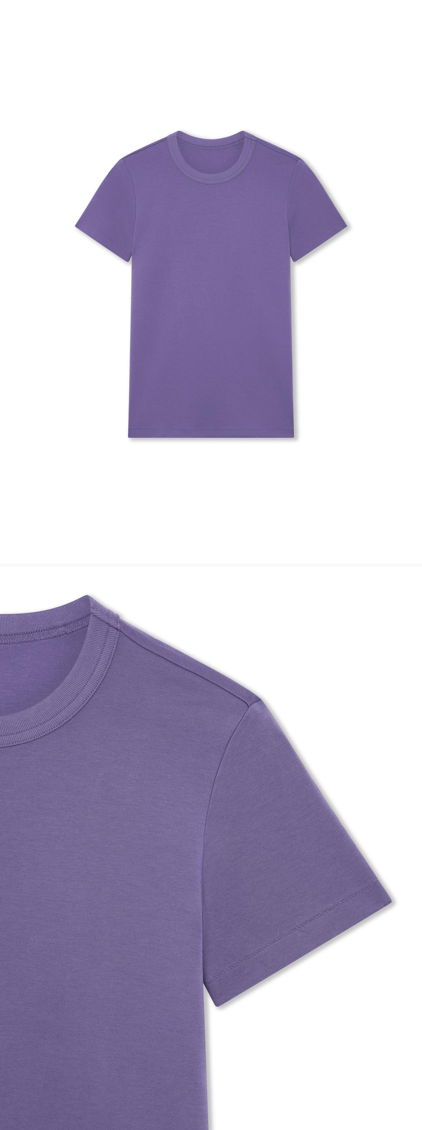 PURPLE_TSHIRT - Hanging - 2 x Shots - Front + Detail B