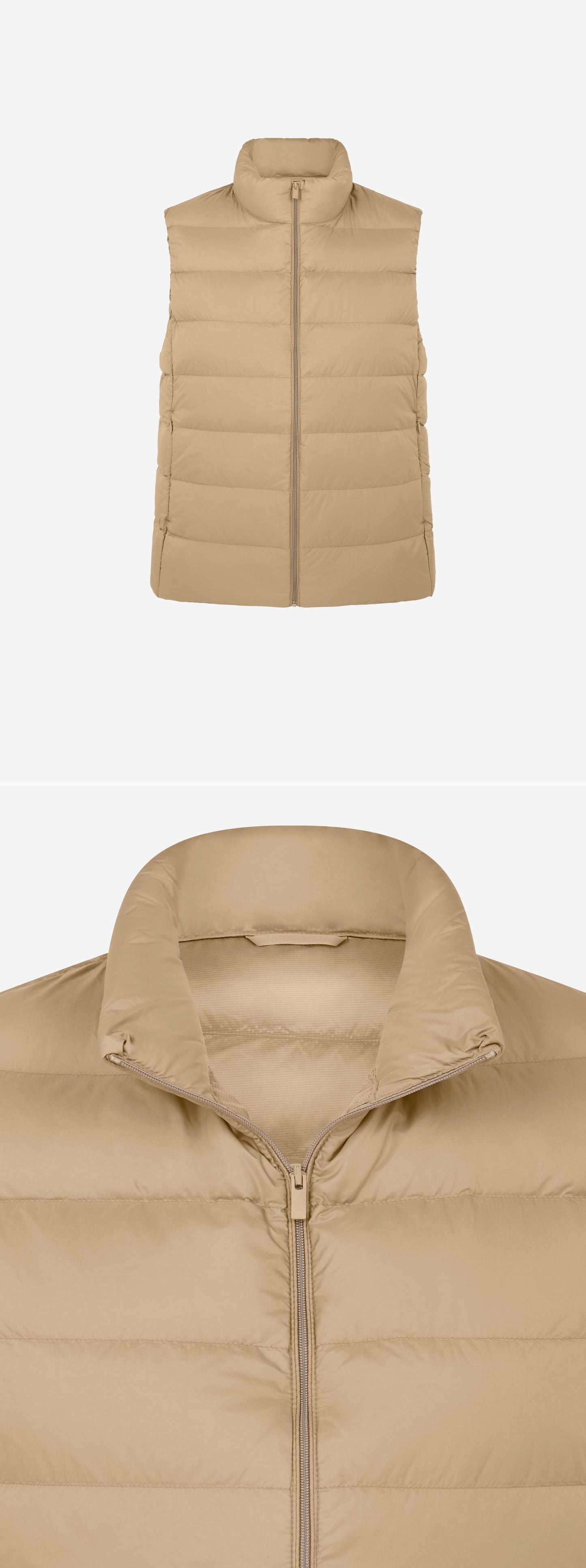 BEIGE_GILLET - Mannequin - 2 x Shots - Front + Detail A