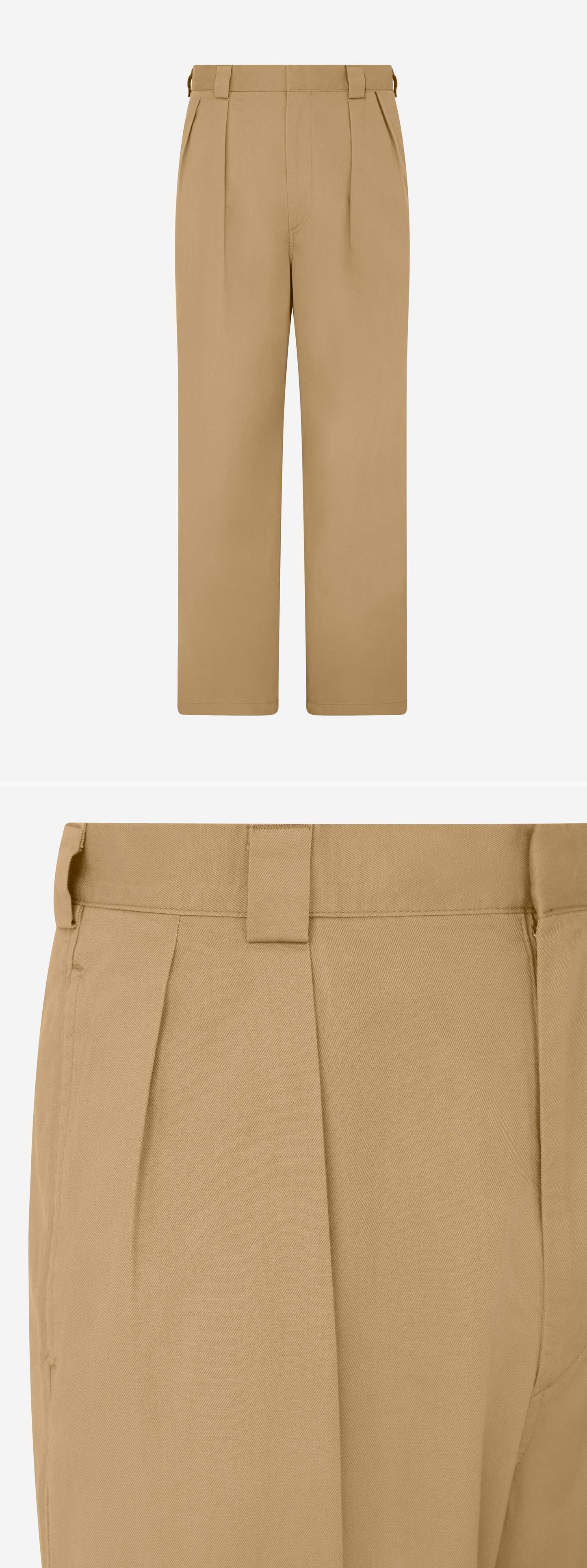 TAN_WIDELEG_TROUSER - Mannequin - 2 x Shots - Front + Detail A