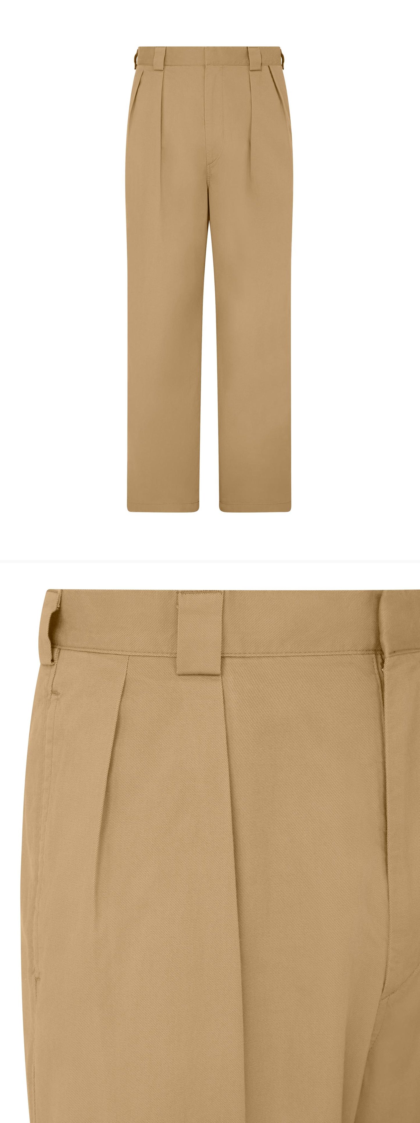 TAN_WIDELEG_TROUSER - Mannequin - 2 x Shots - Front + Detail A