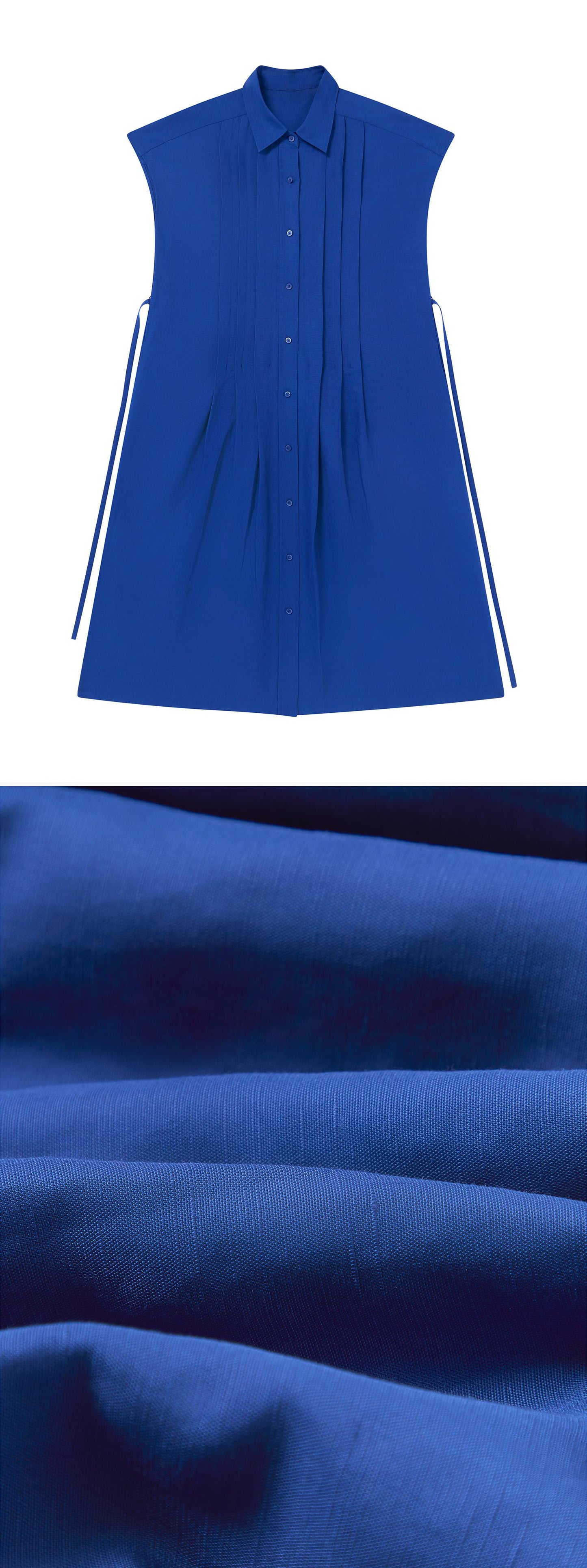 BLUE_DRESS - Flat Lay - 2 x Shots - Front + Detail C
