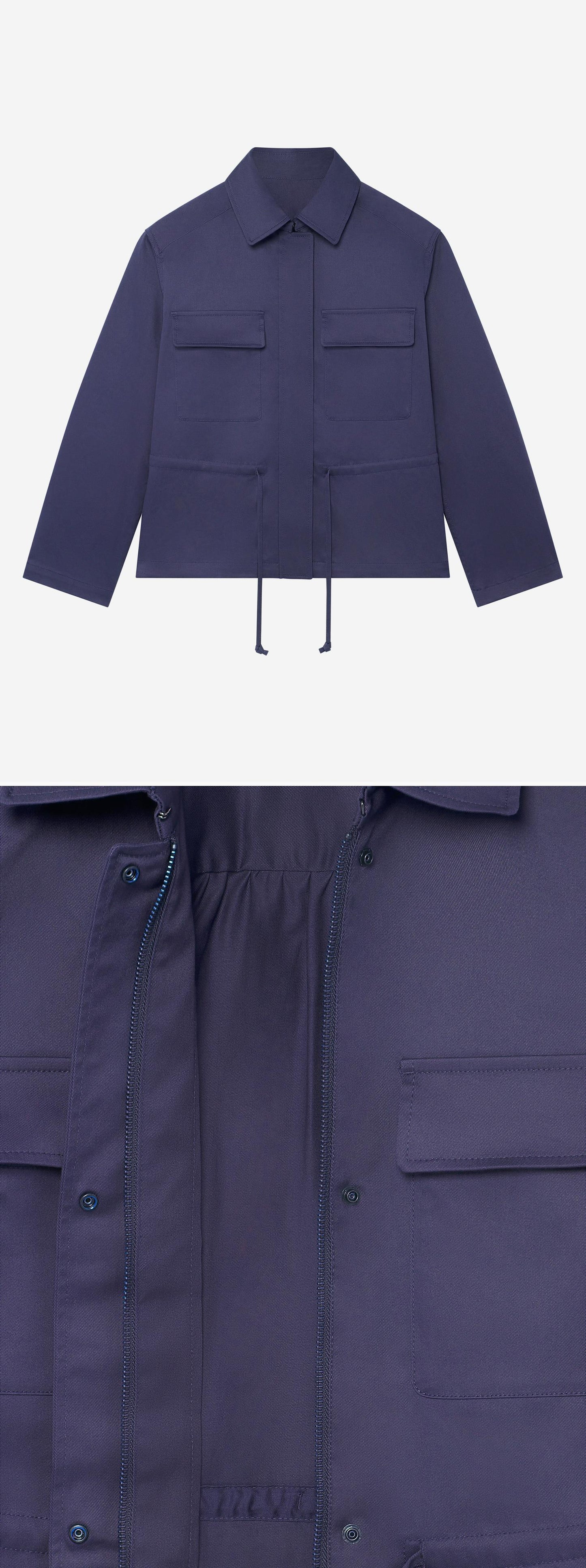 BLUE_JACKET - Hanging - 2 x Shots - Front + Detail C