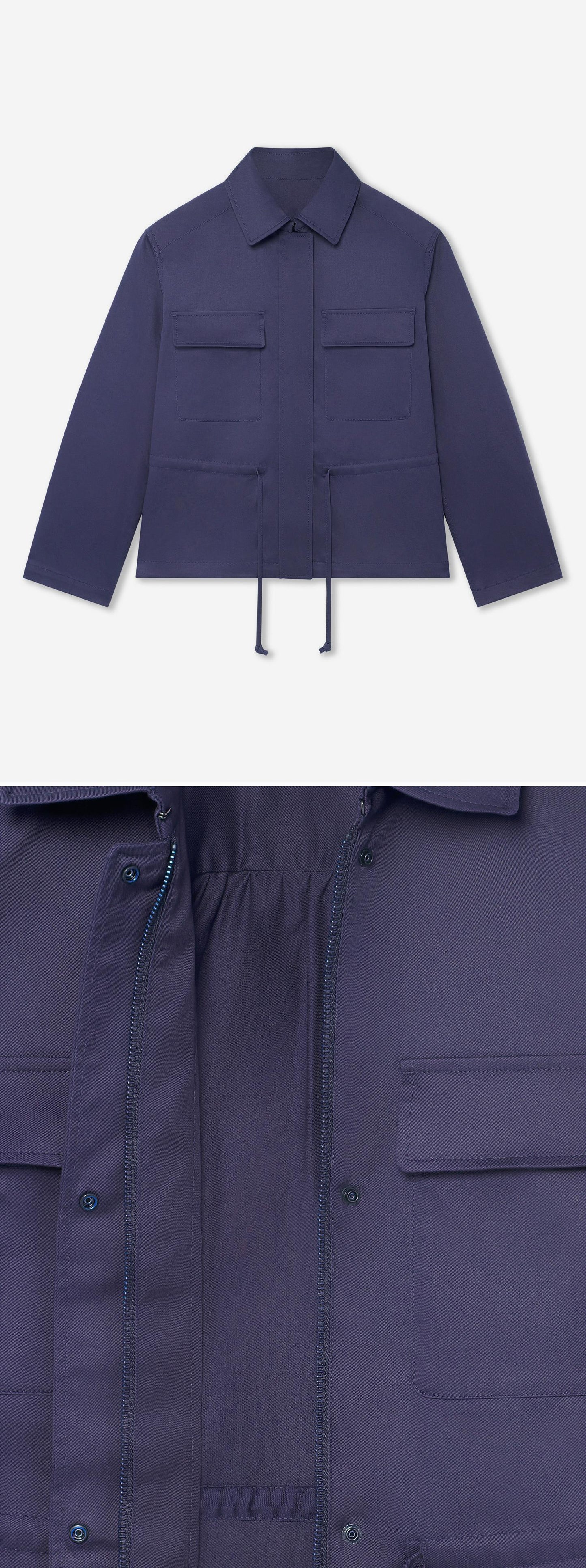 BLUE_JACKET - Hanging - 2 x Shots - Front + Detail C
