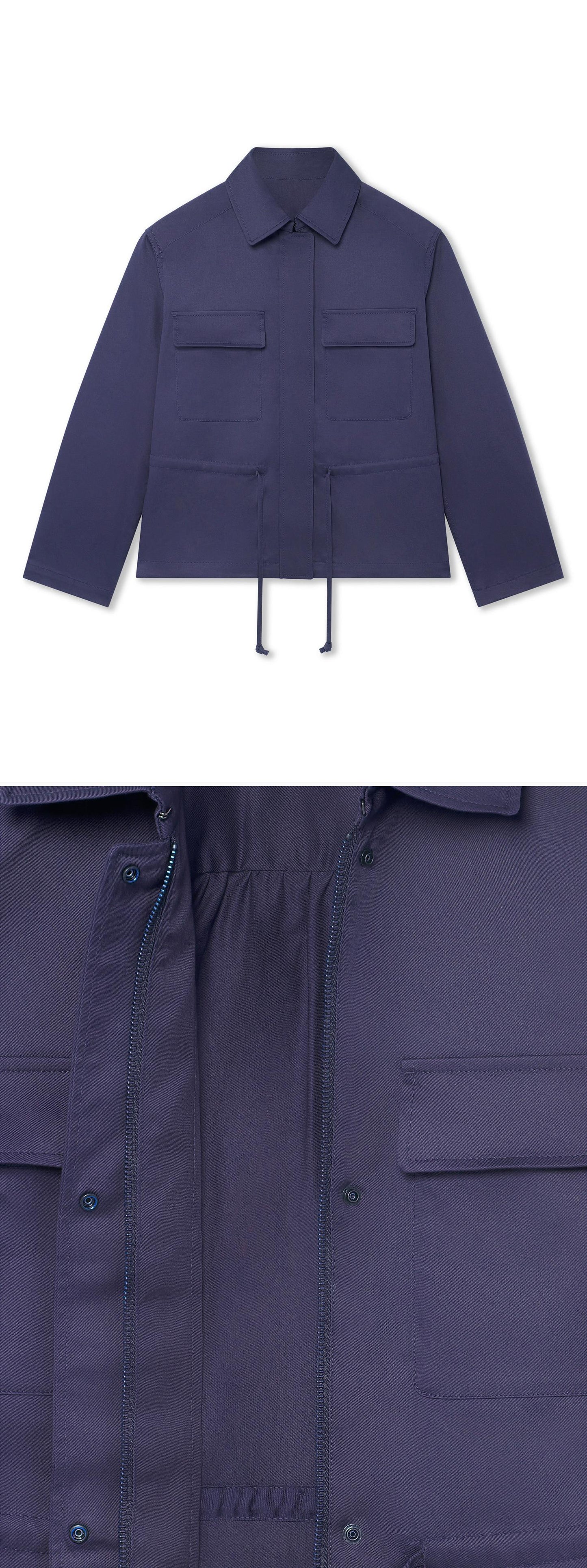 BLUE_JACKET - Hanging - 2 x Shots - Front + Detail C