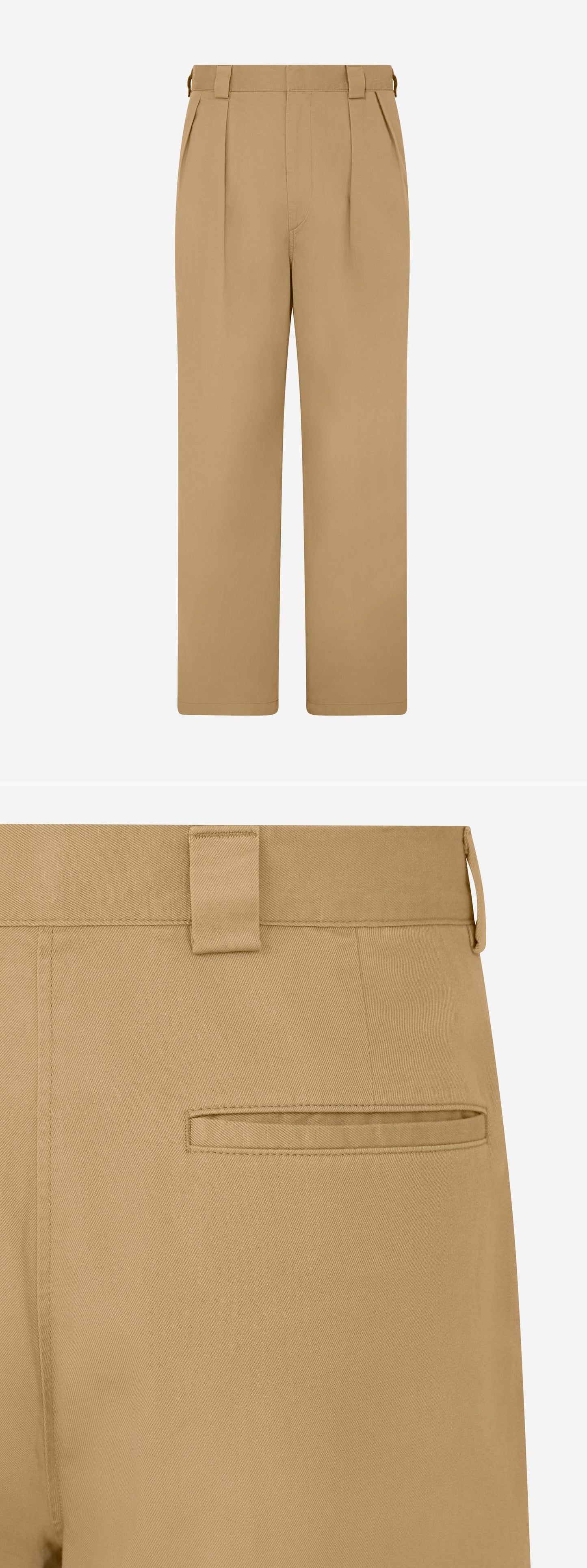 TAN_WIDELEG_TROUSER - Mannequin - 2 x Shots - Front + Detail B