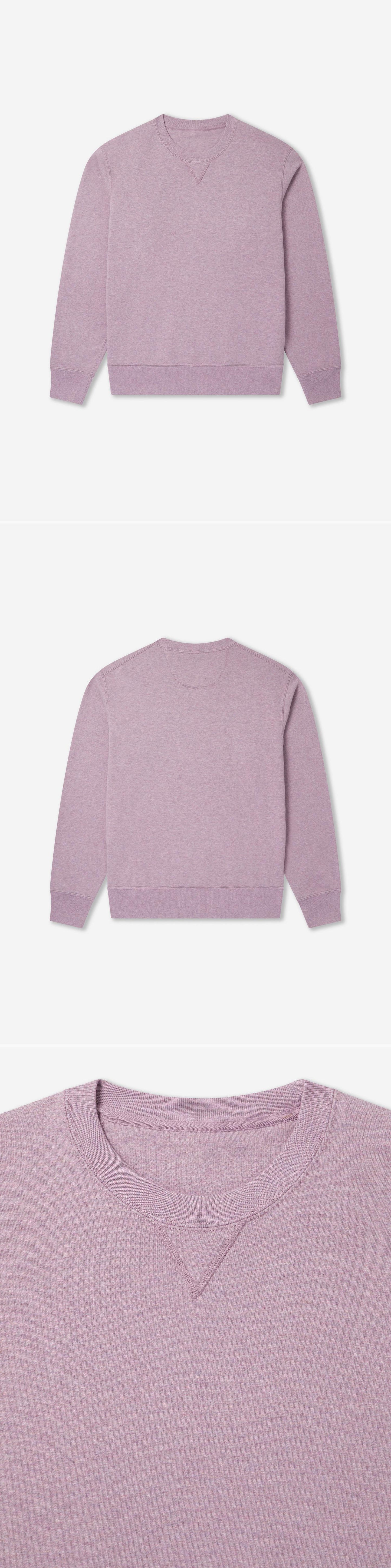 PURPLE_SWEATSHIRT - Flat Lay - 3 x Shots - Front + Back + Detail A