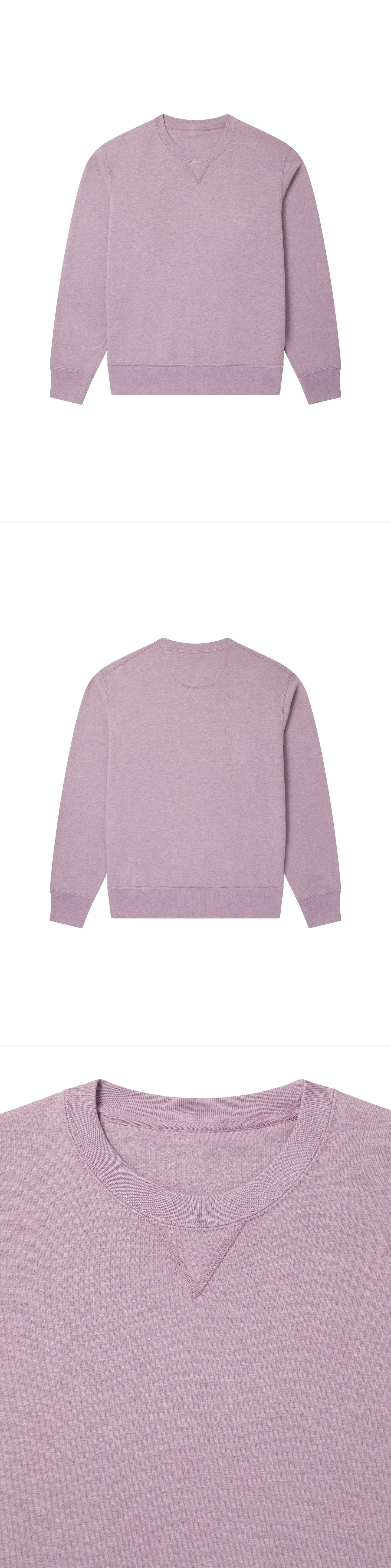 PURPLE_SWEATSHIRT - Flat Lay - 3 x Shots - Front + Back + Detail A
