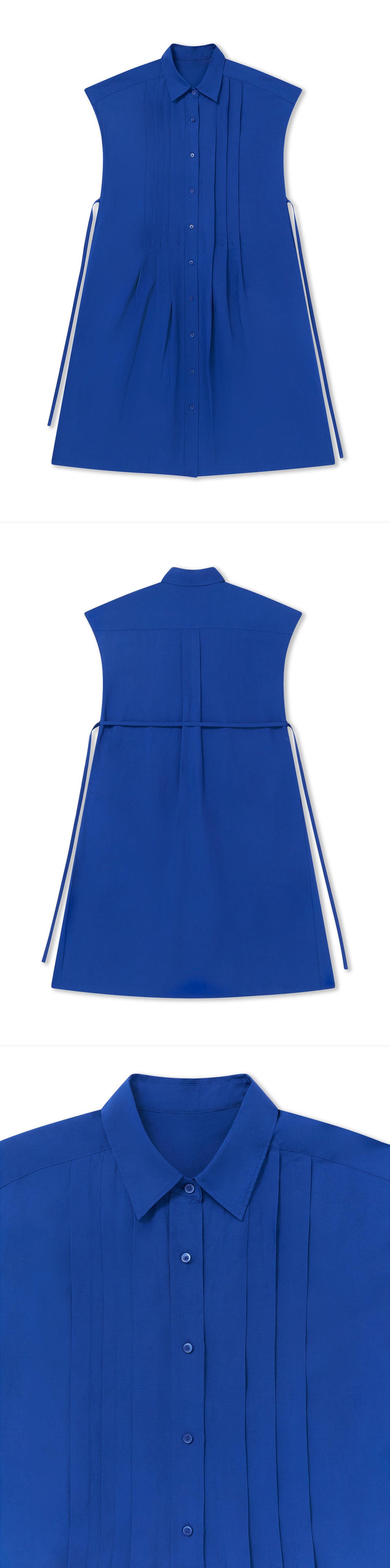 BLUE_DRESS - Flat Lay - 3 x Shots - Front + Back + Detail A