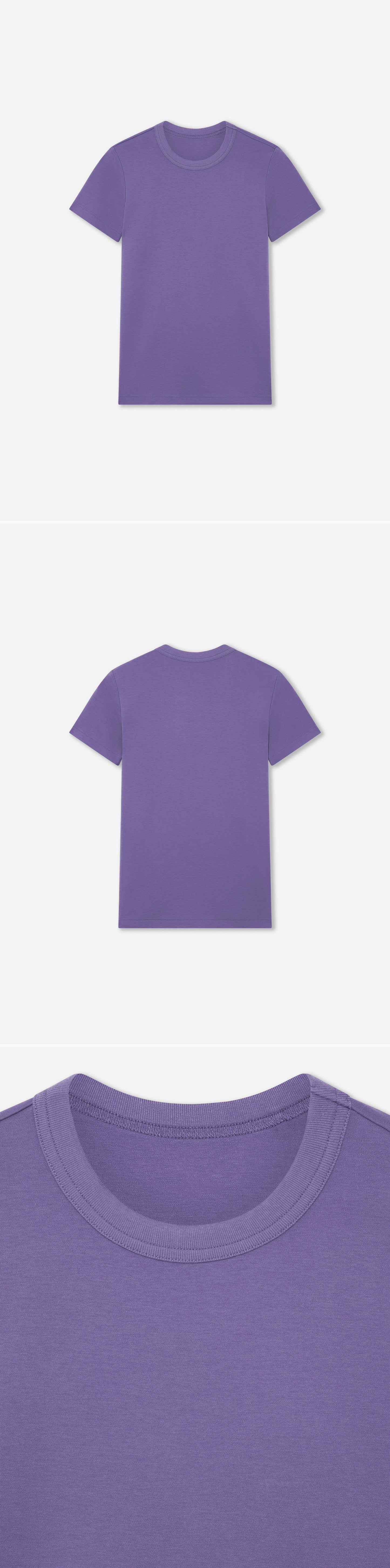 PURPLE_TSHIRT - Hanging - 3 x Shots - Front + Back + Detail A