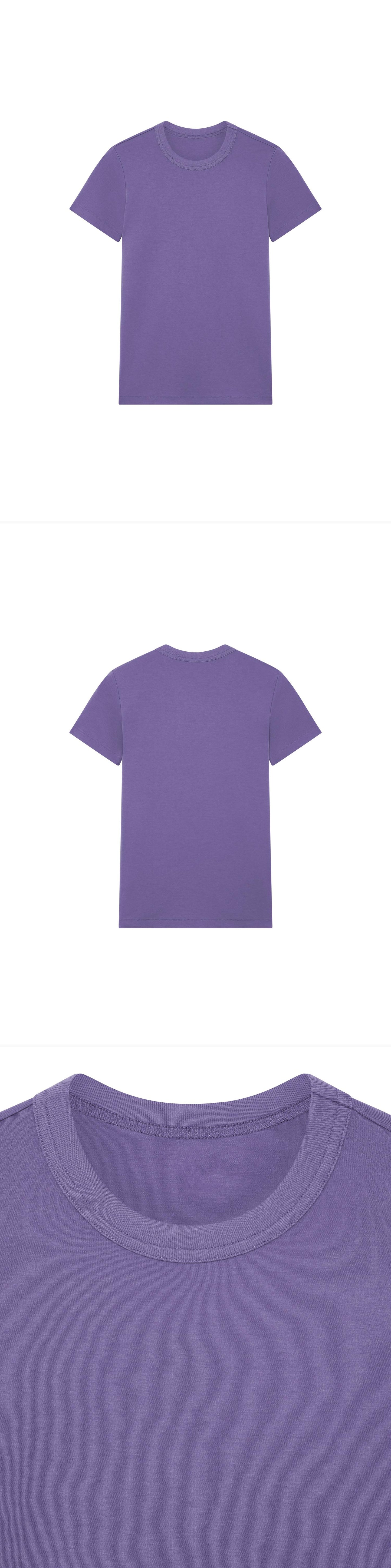 PURPLE_TSHIRT - Hanging - 3 x Shots - Front + Back + Detail A
